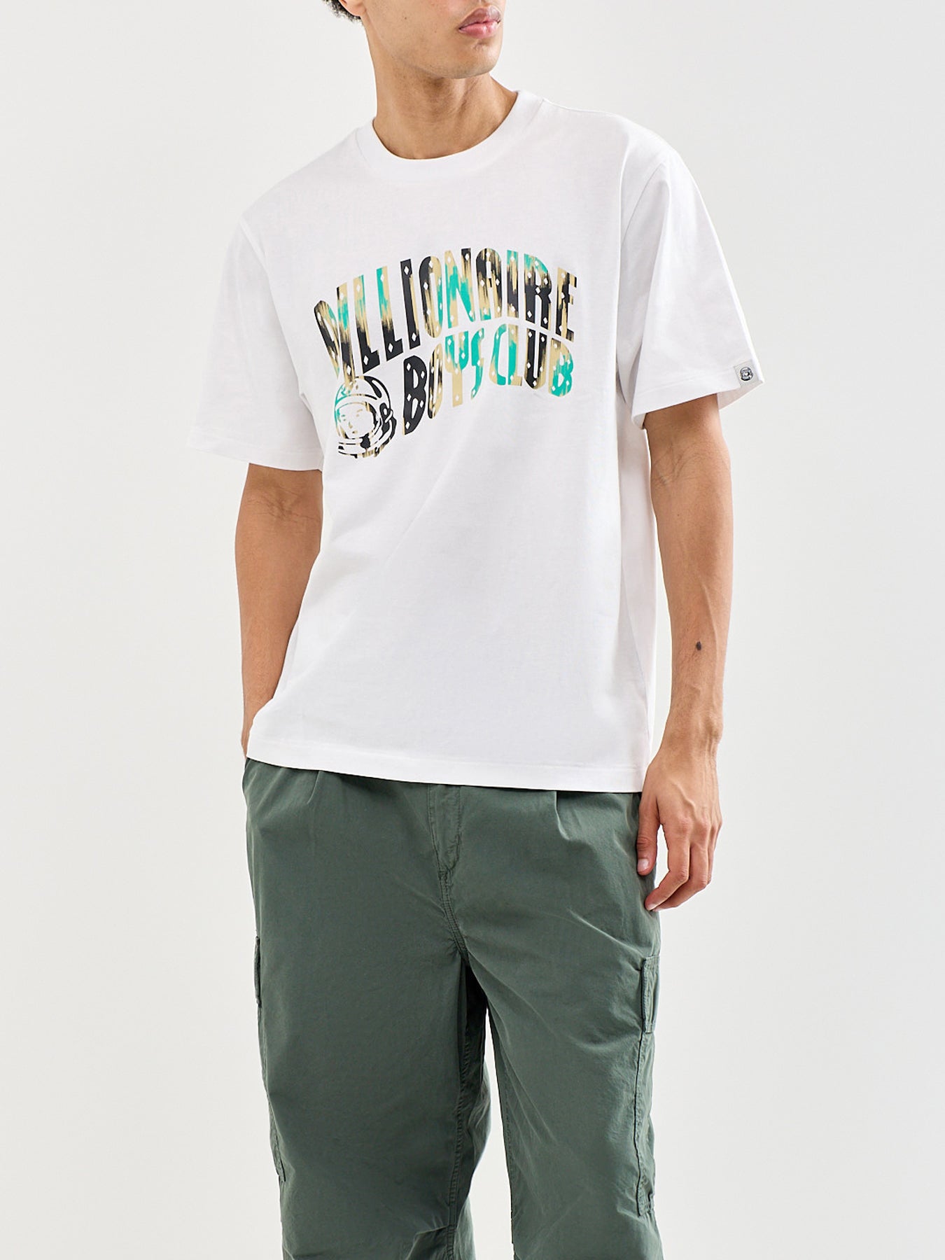 Leopard Camo Arch Logo T-Shirt White