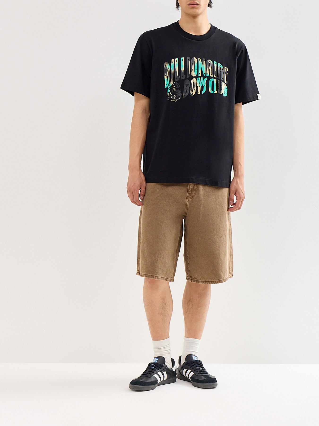 Leopard Camo Arch Logo T-Shirt Black