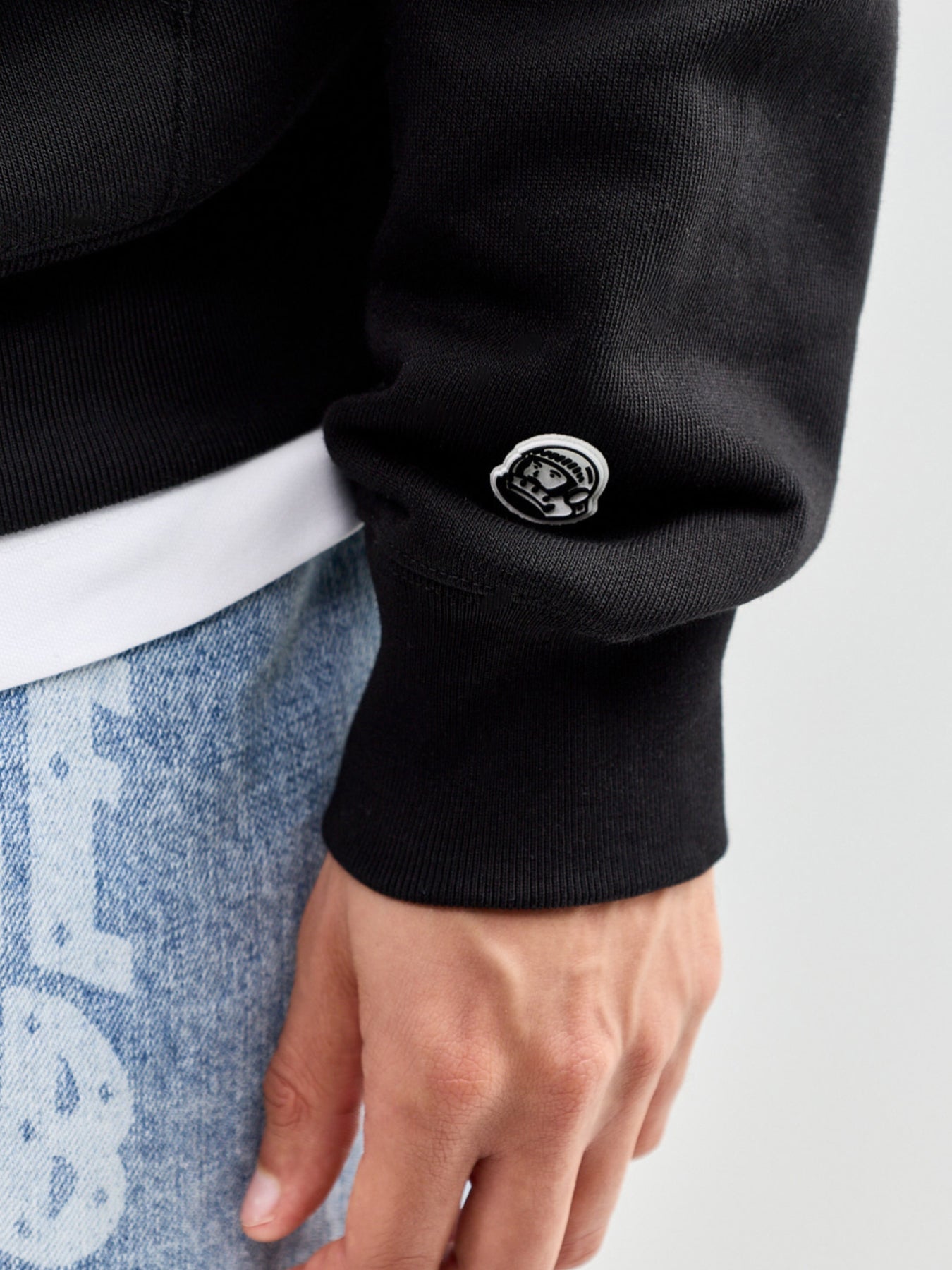 Arch Logo Appliqué Oversized Hoodie Black