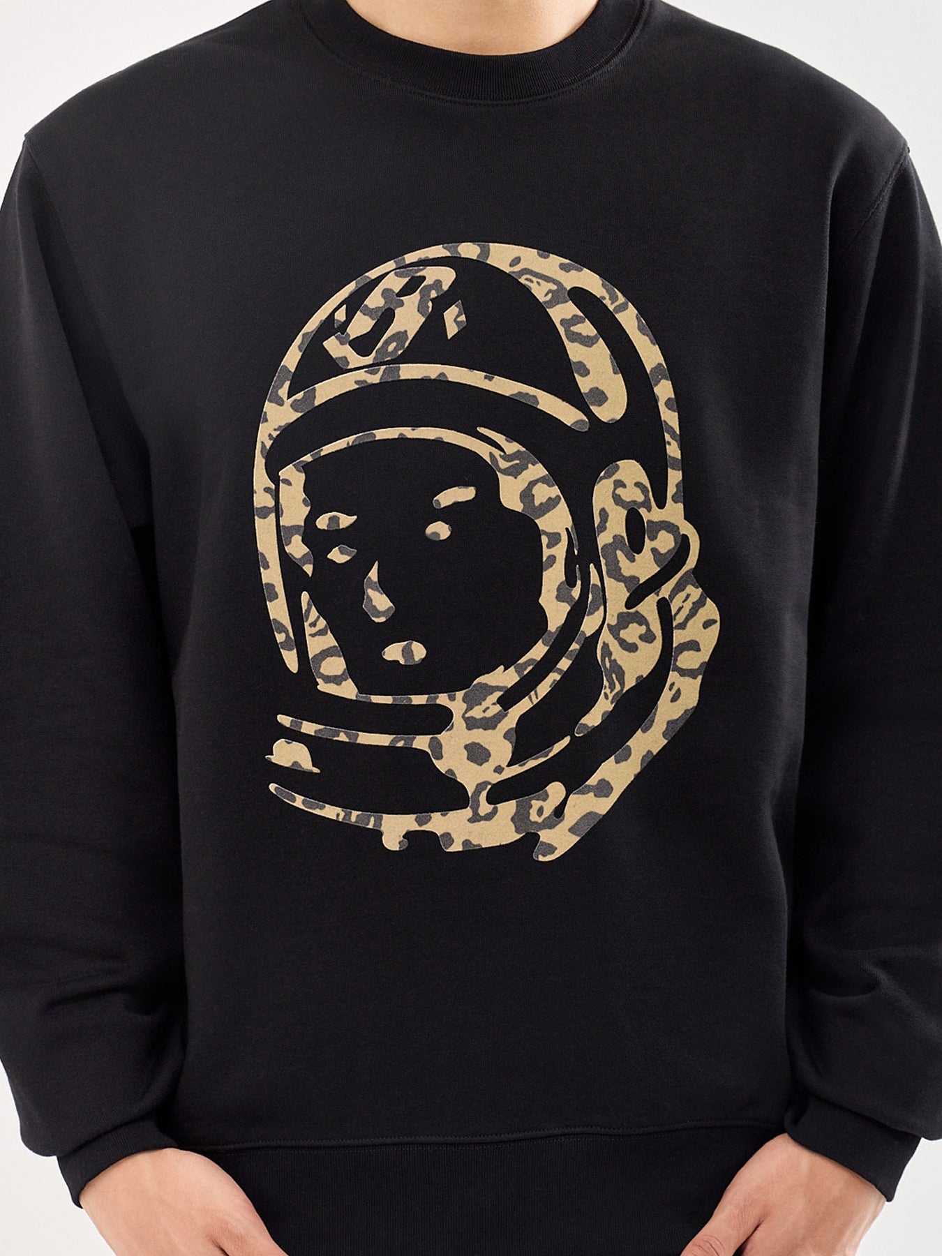 Leopard Camo Astro Crewneck Sweatshirt Black