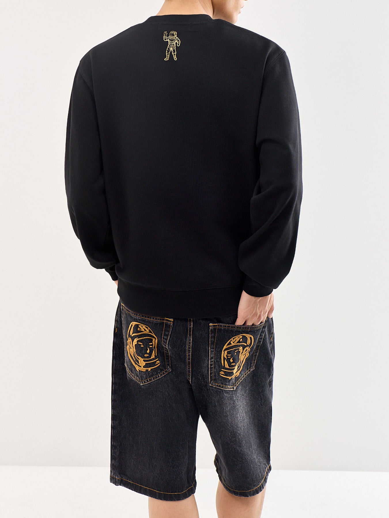 Leopard Camo Astro Crewneck Sweatshirt Black