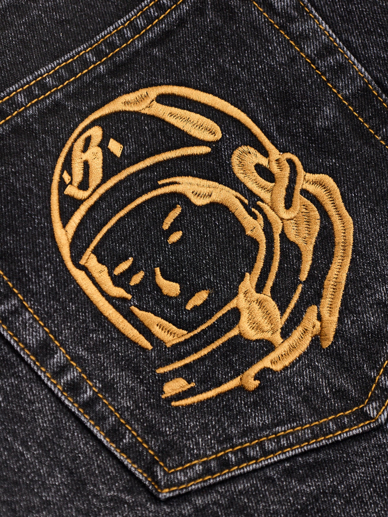 Leopard Print Panel Astro Denim Shorts Black