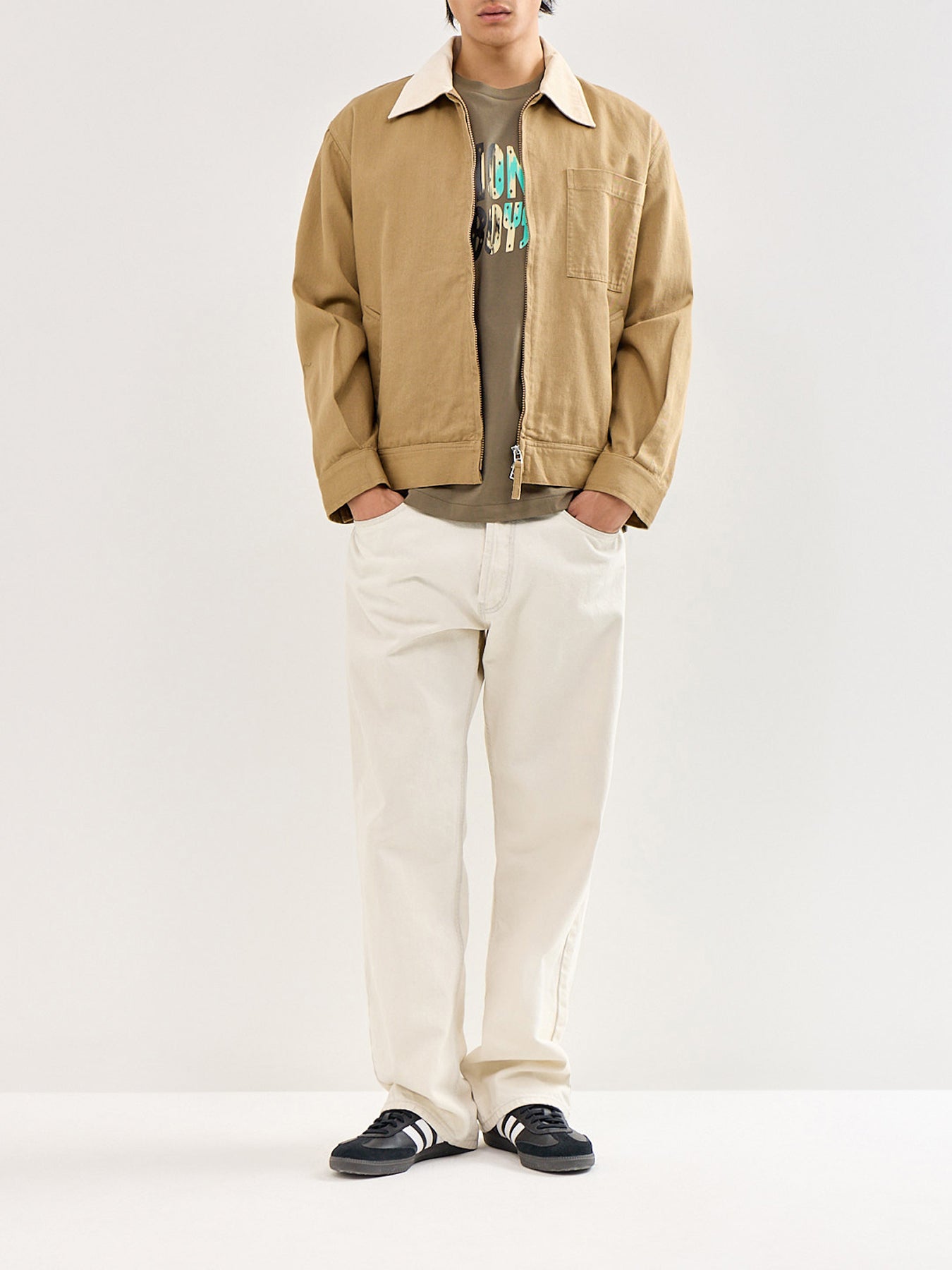 Leopard Camo Arch Logo T-Shirt Khaki