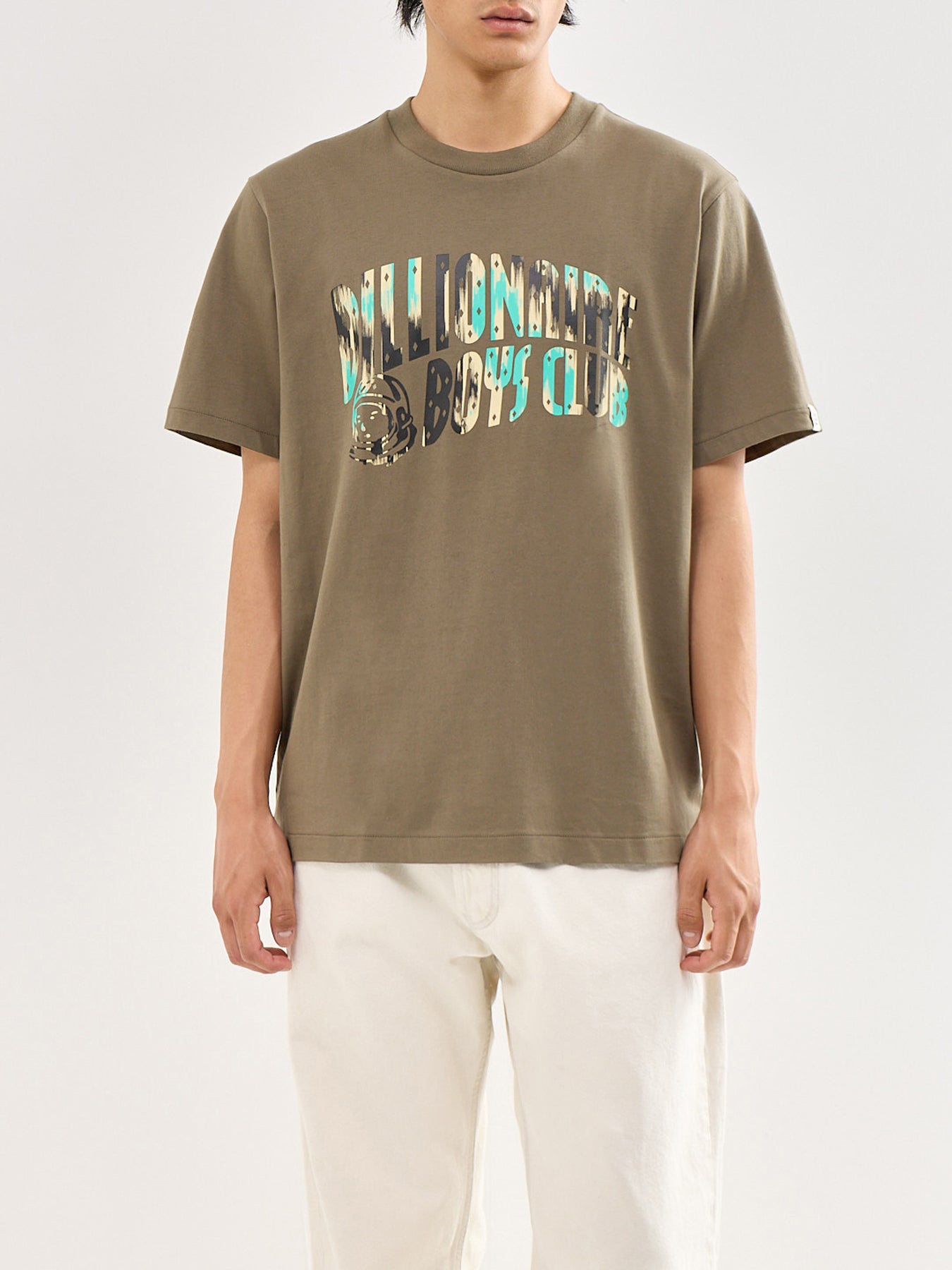 Leopard Camo Arch Logo T-Shirt Khaki