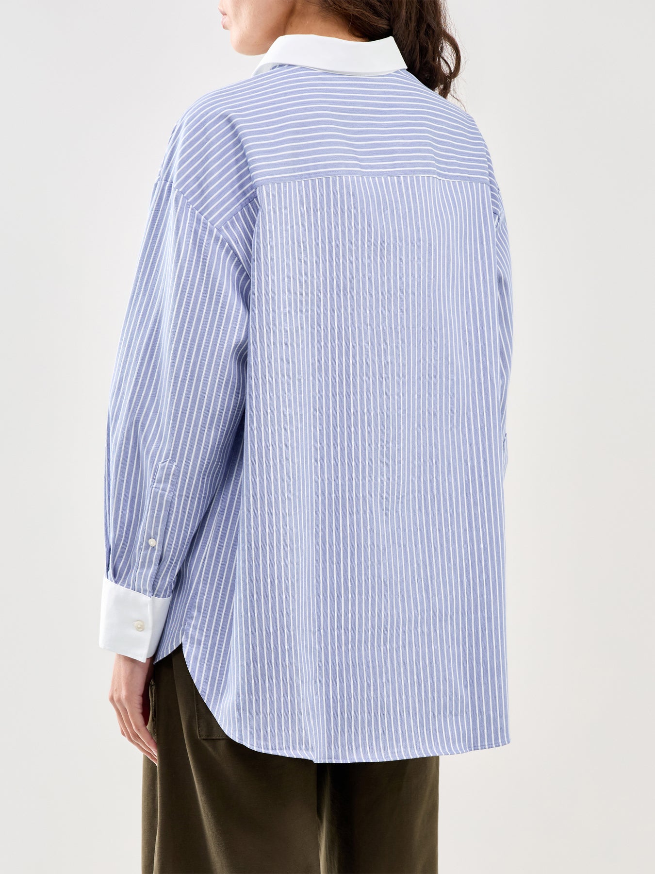 Romie Oversized Long Sleeve Shirt Blue