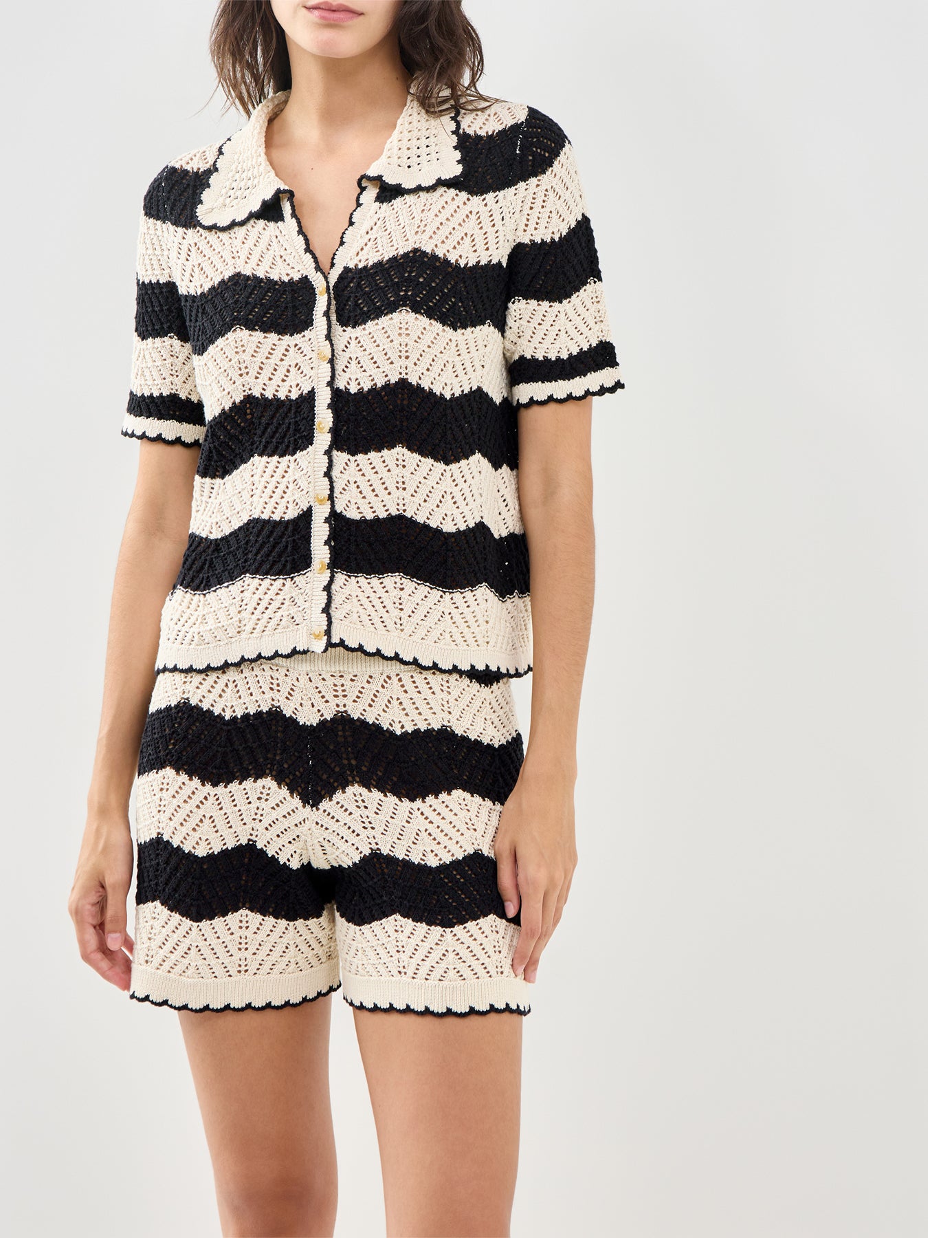 Polo Neck Cardigan Multi