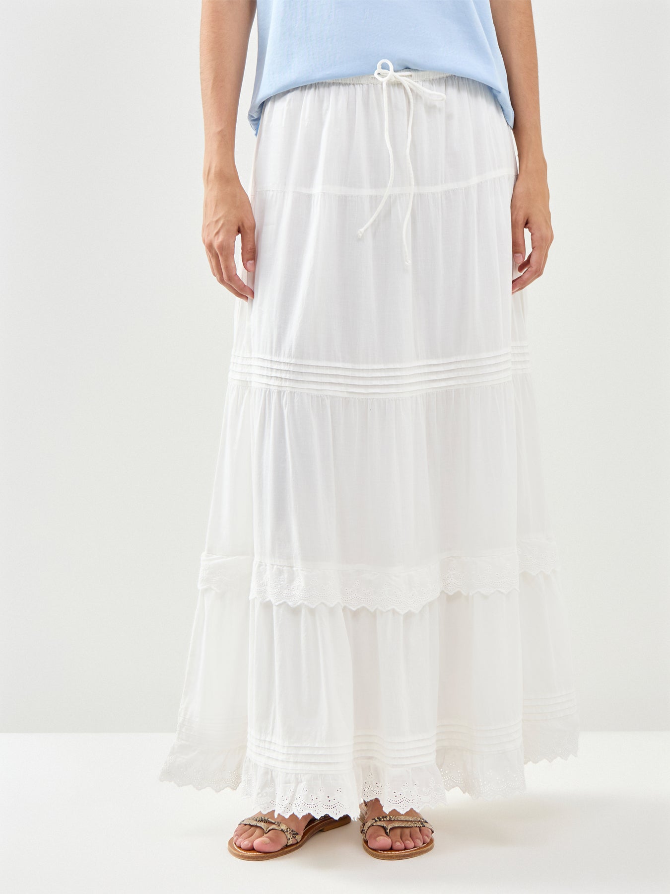 Ankle Length Skirt White