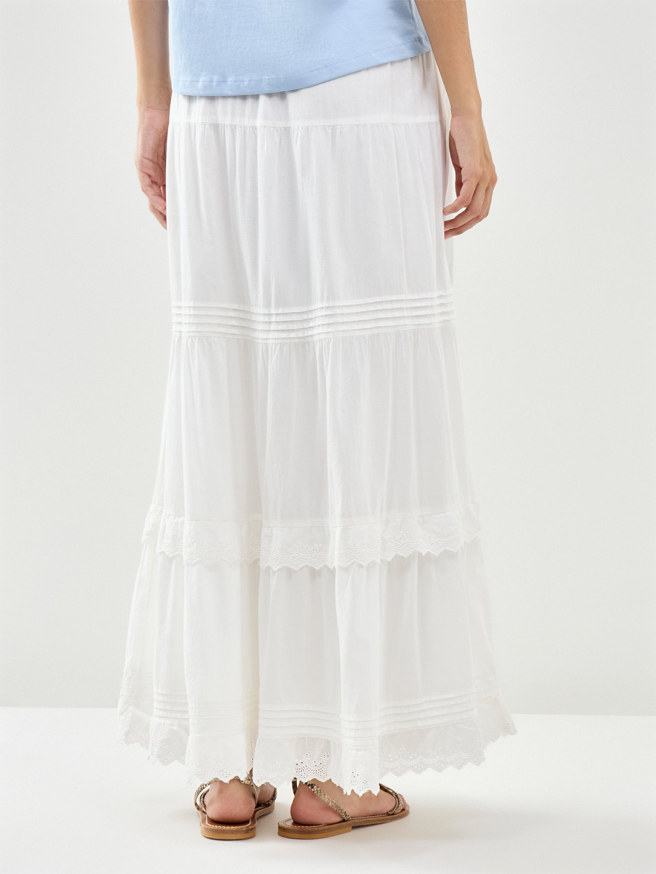 Ankle Length Skirt White