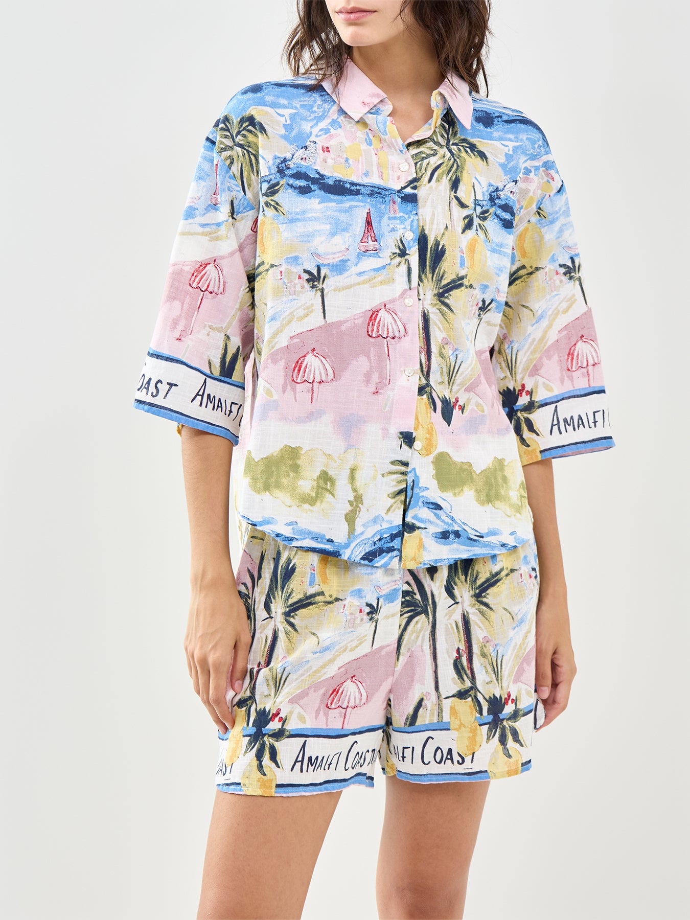 Print Short Sleeve Shirt Multi