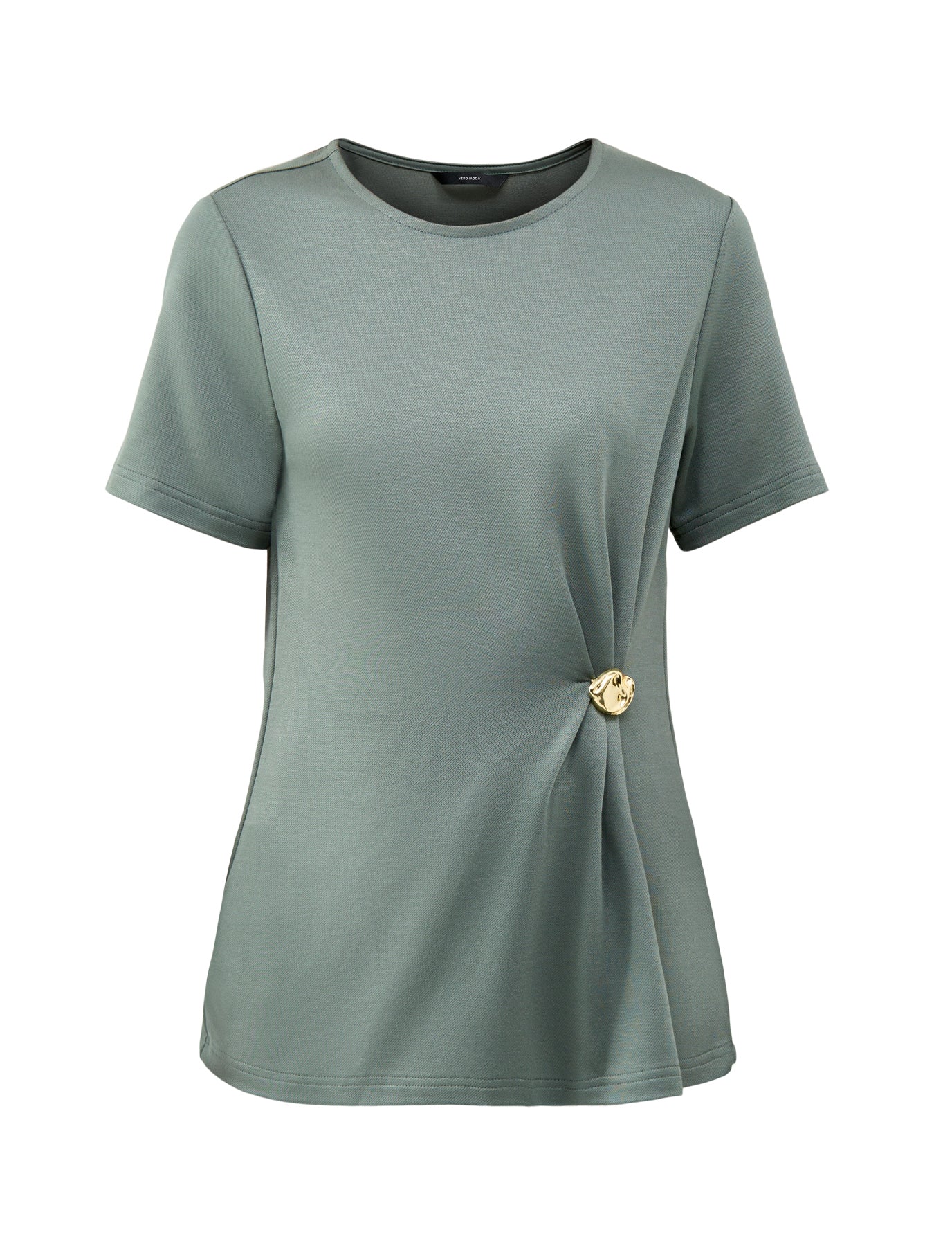 Vira Short Sleeve Midi Top Green