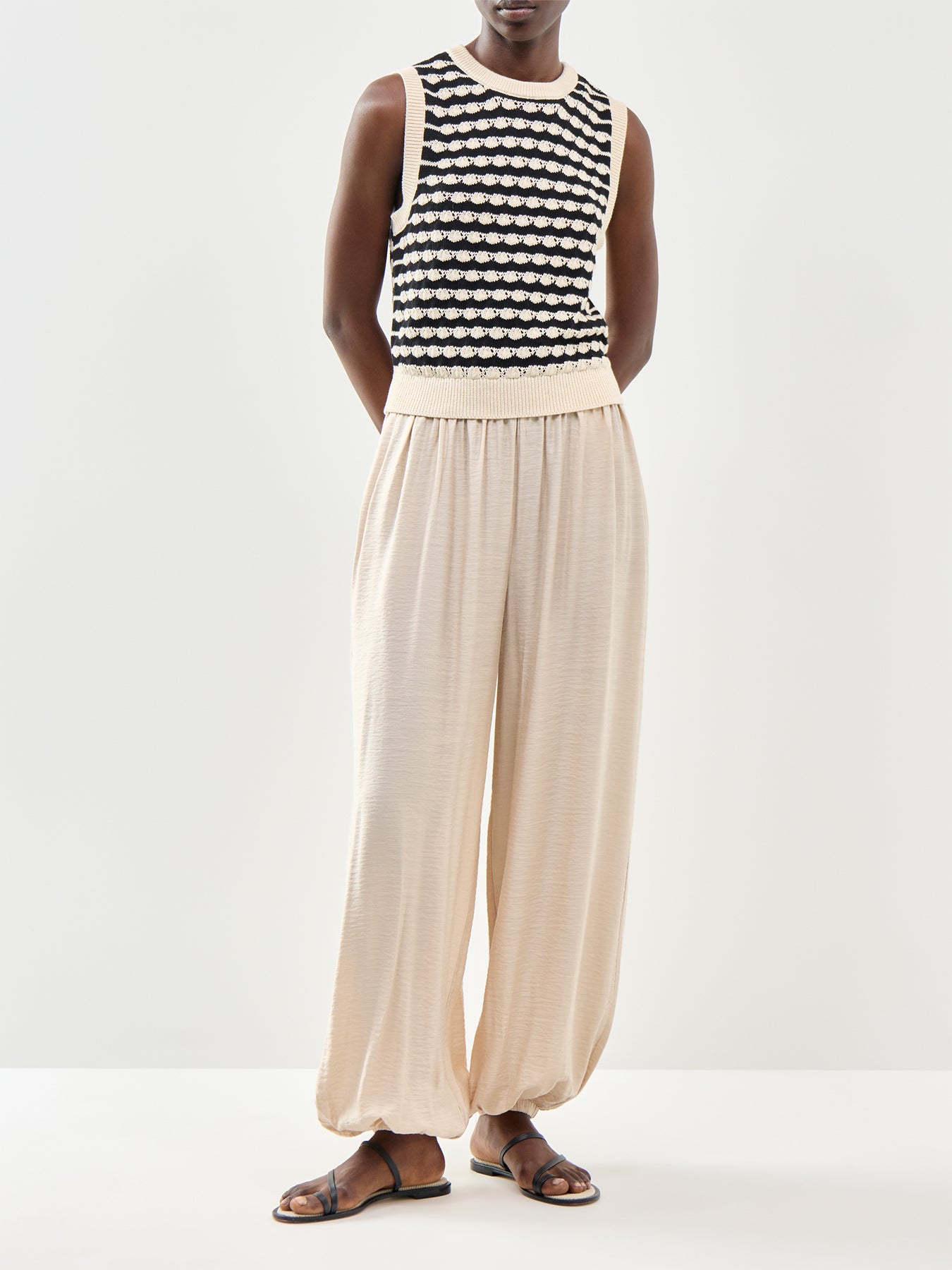 Zoey Balloon Trousers Beige
