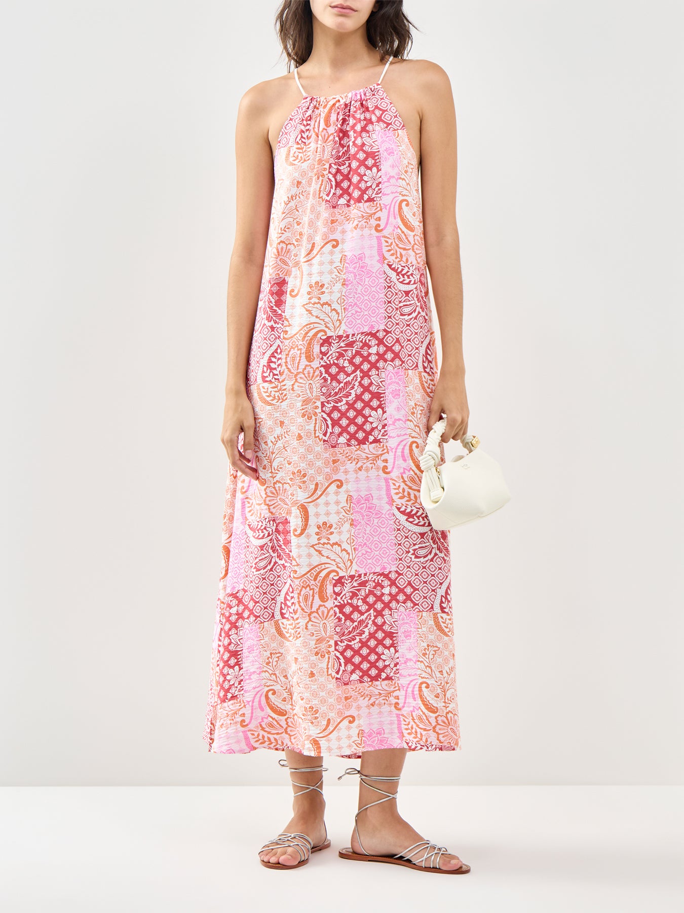 Cille Hilda Halterneck Dress Pink Cosmos Hilda