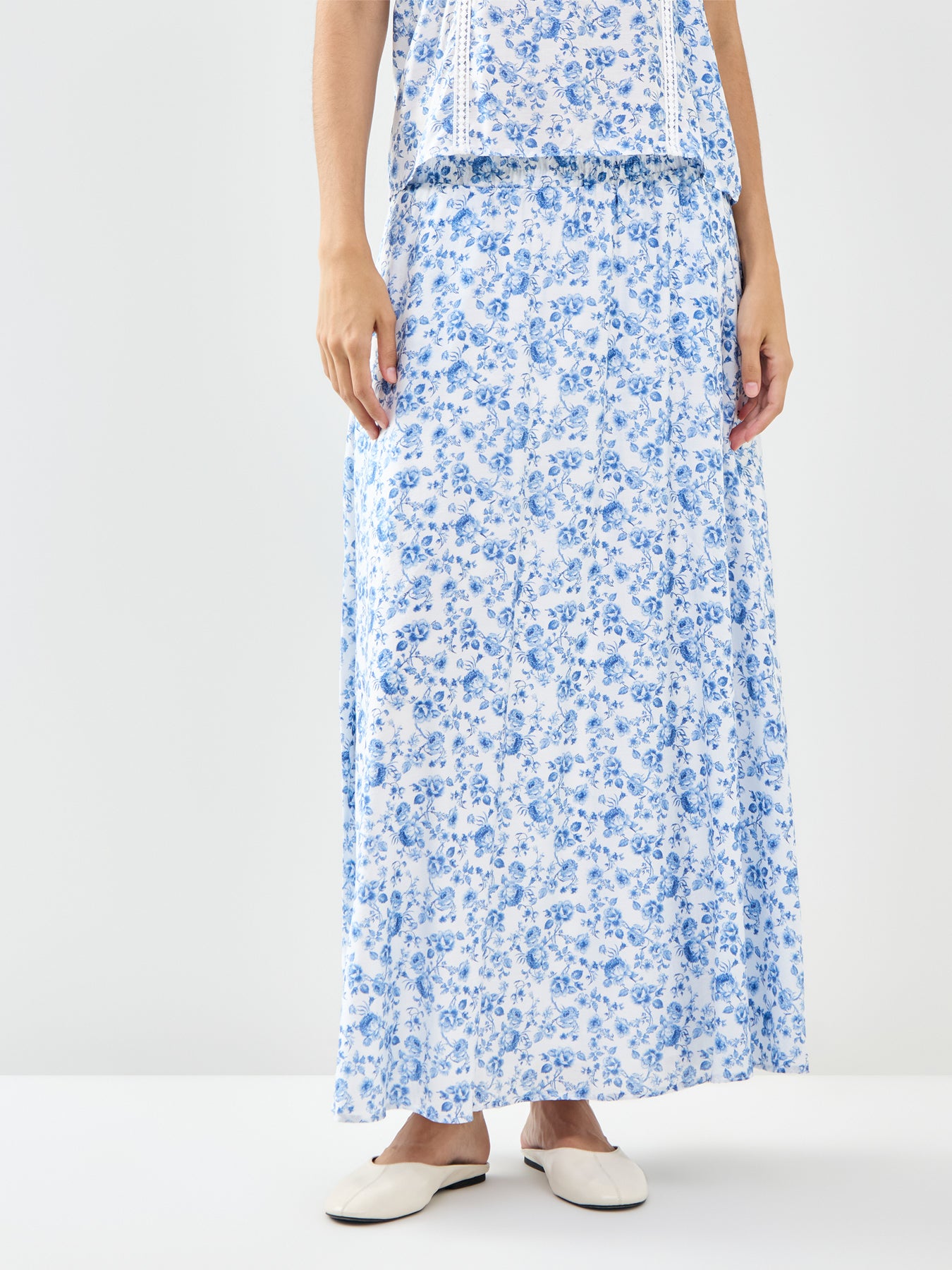 Liss Ankle Skirt Blue