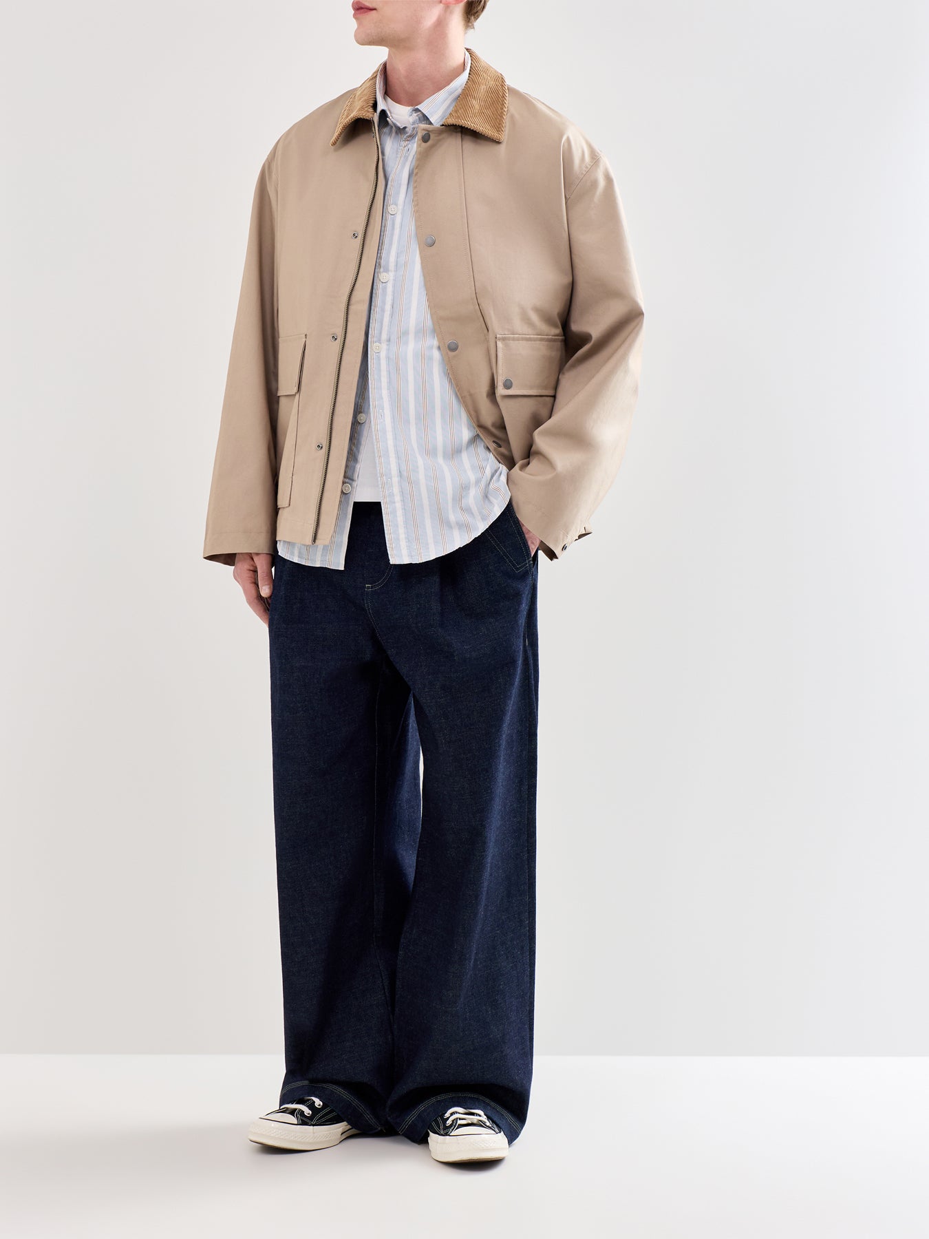 Kyle Organic Cotton Field Jacket Beige