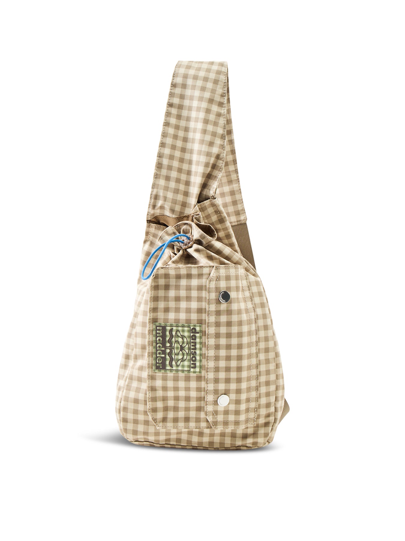 Matilda Gingham Crossbody Bag Brown