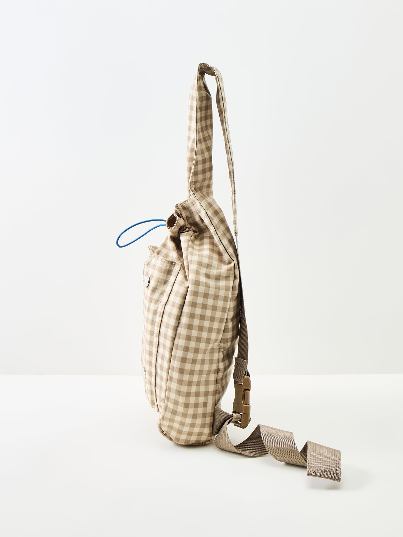 Matilda Gingham Crossbody Bag Brown