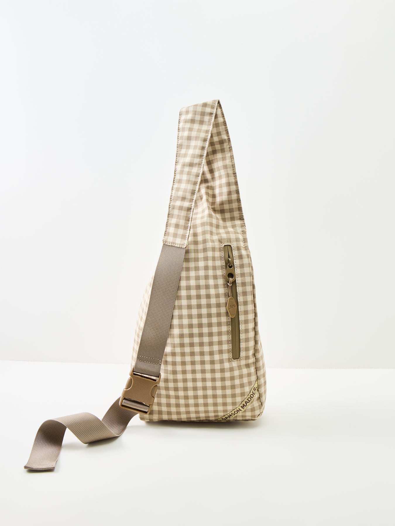 Matilda Gingham Crossbody Bag Brown