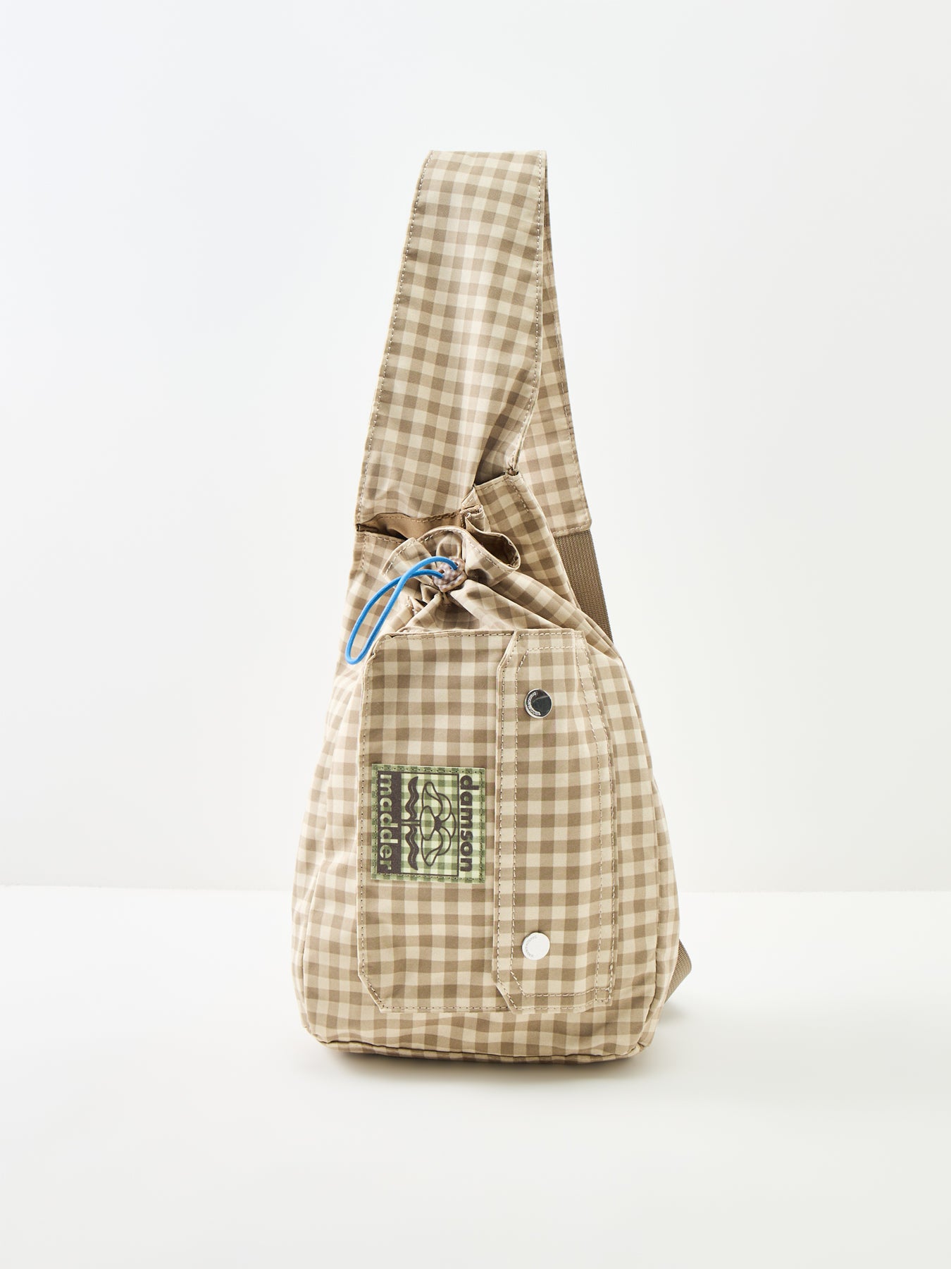 Matilda Gingham Crossbody Bag Brown