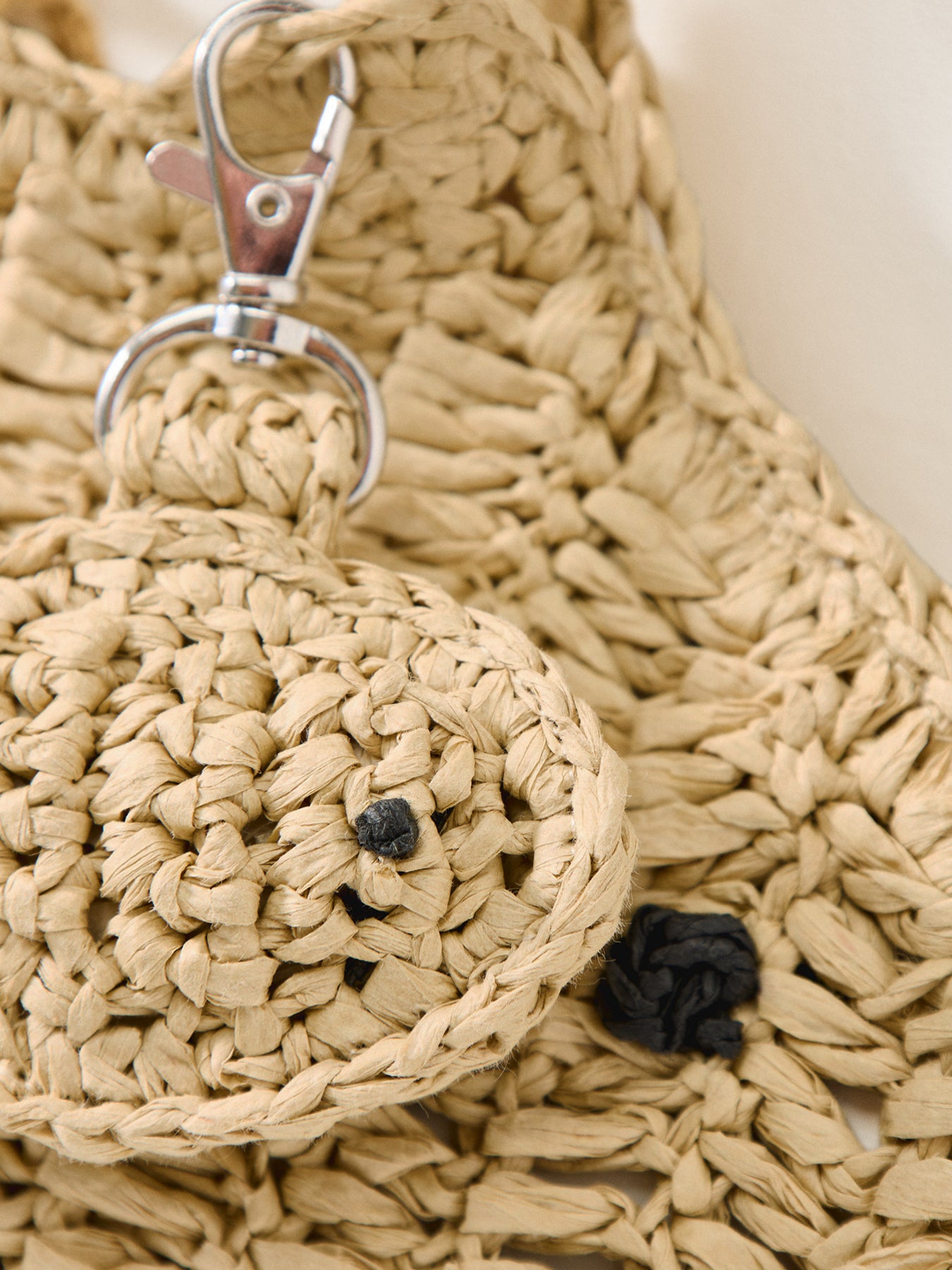 Raffia Fish Tote Bag Natural