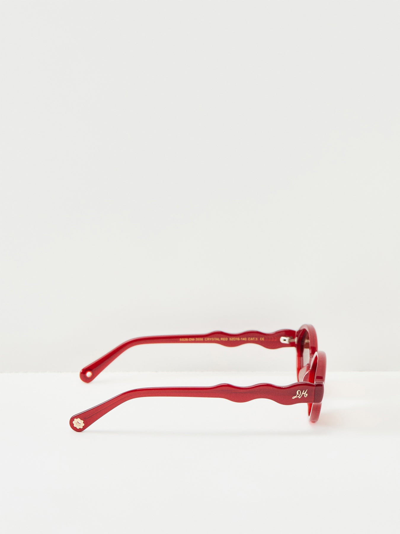 Wave Temple Sunglasses Red
