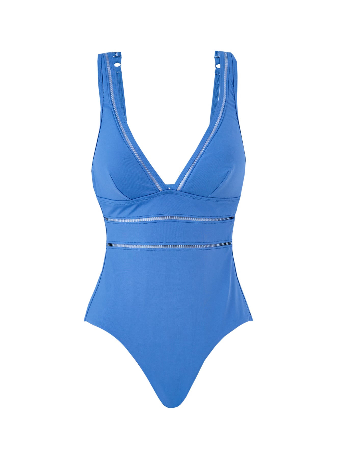 Essentials Spliced One Piece Swimsuit Denim Blue