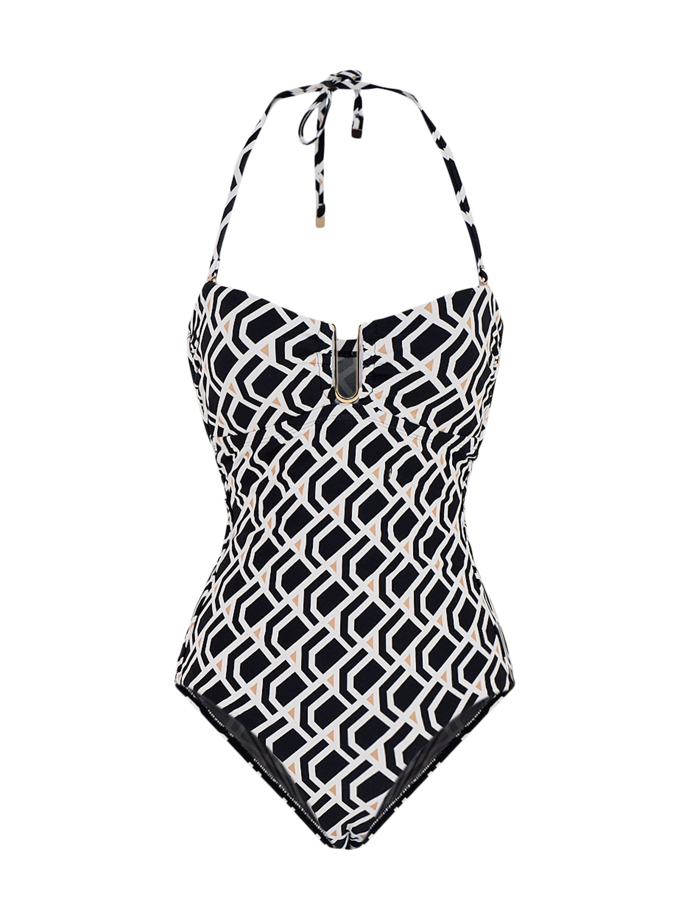 Costa U Bar Bandeau Swimsuit Black