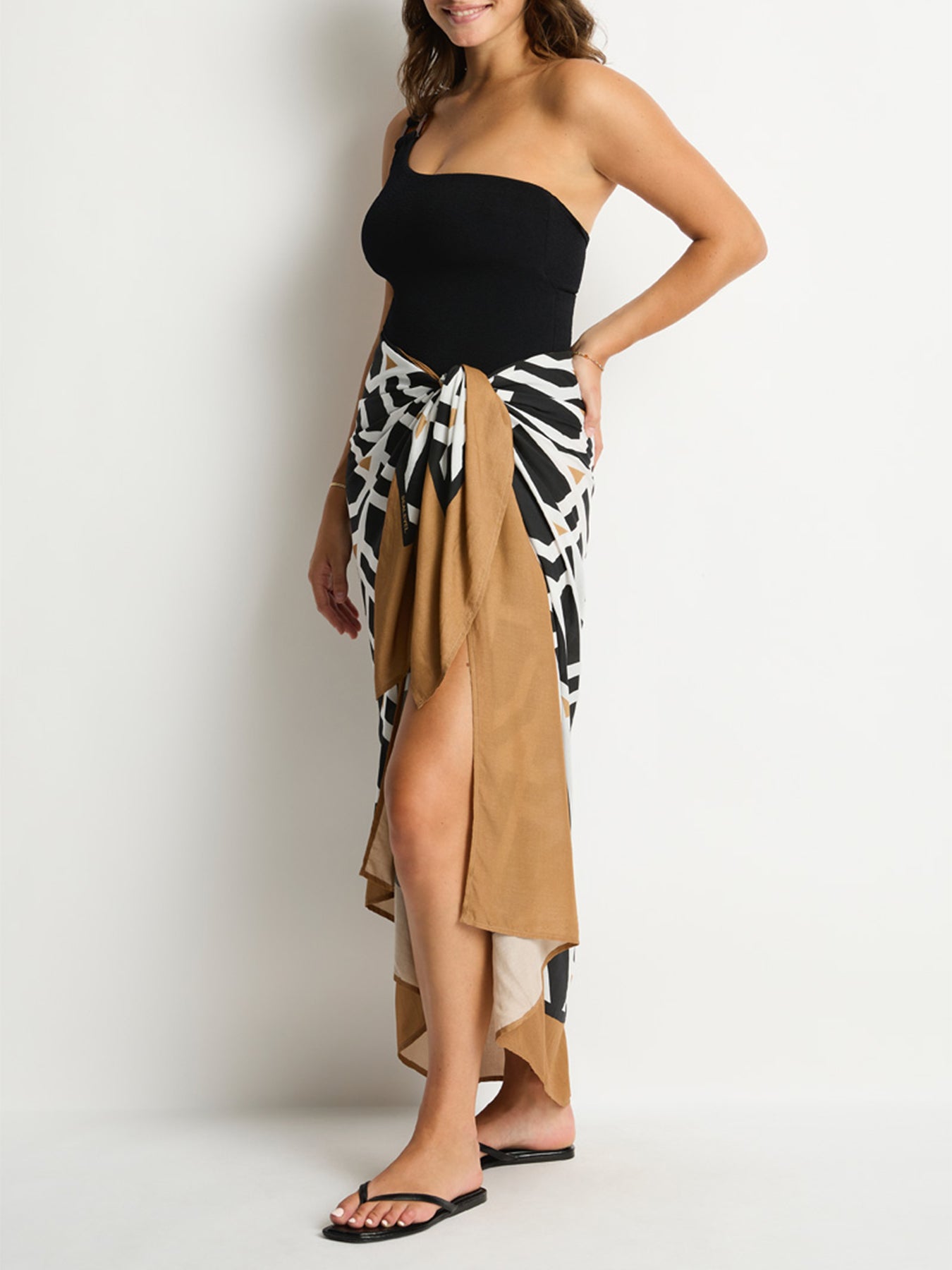 Costa Long Sarong Black