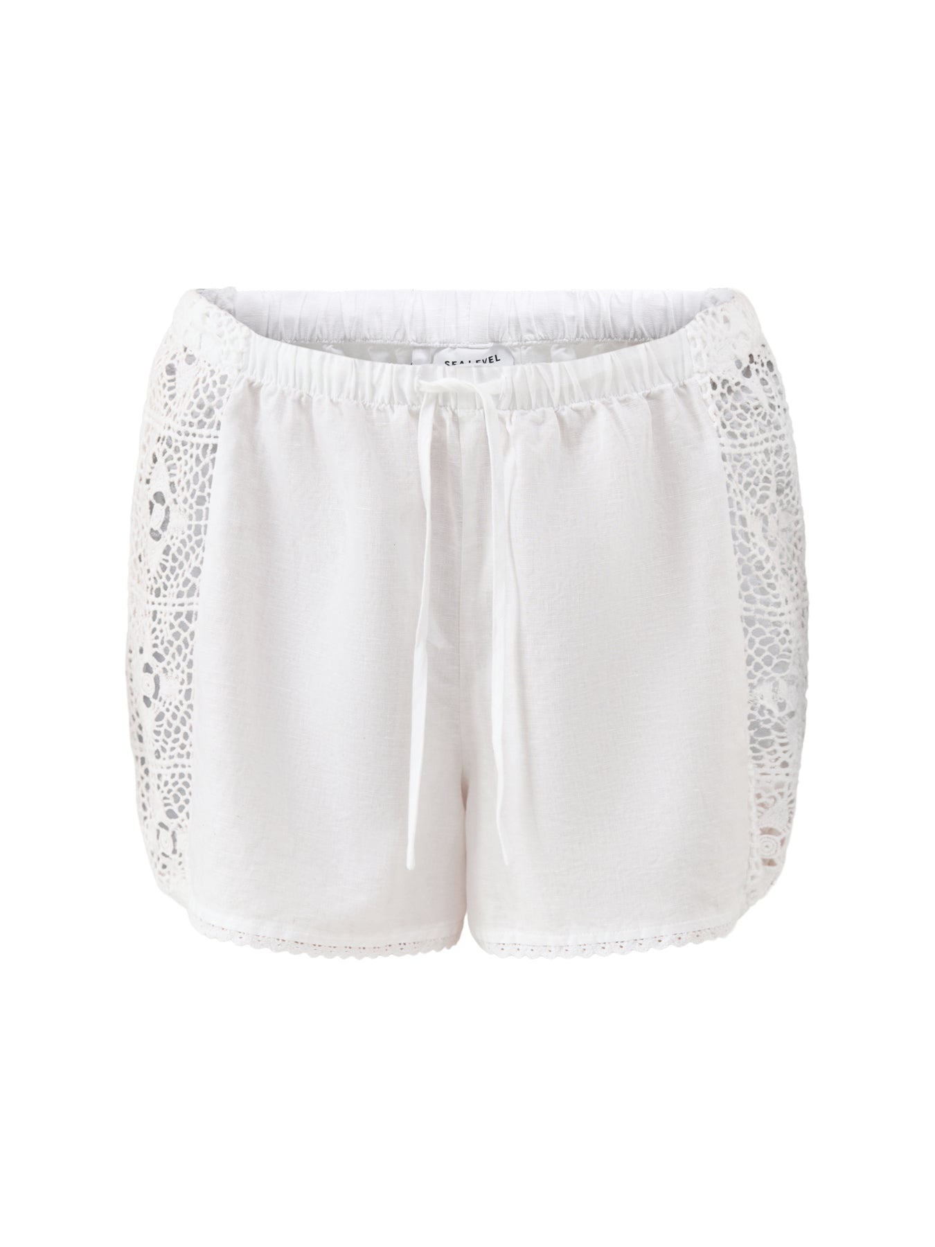 Linen Blend Boxer Shorts White