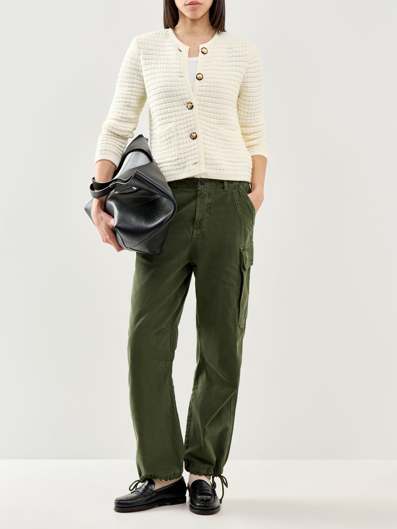 Gaspard Knit Cardigan Cream