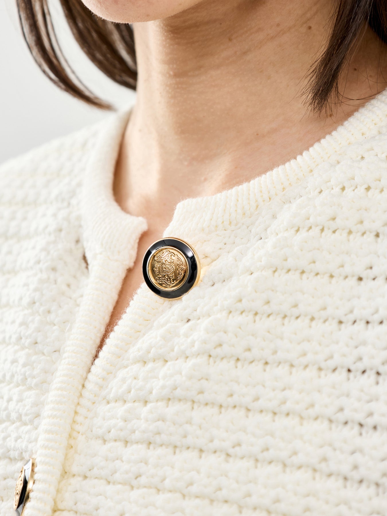 Gaspard Knit Cardigan Cream