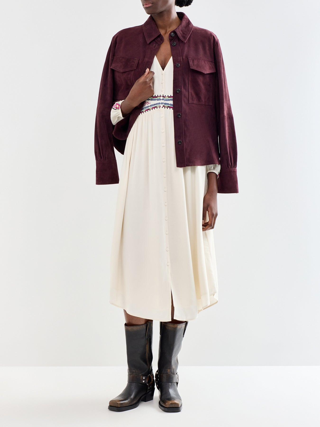 Tina Shirt Dress Cream