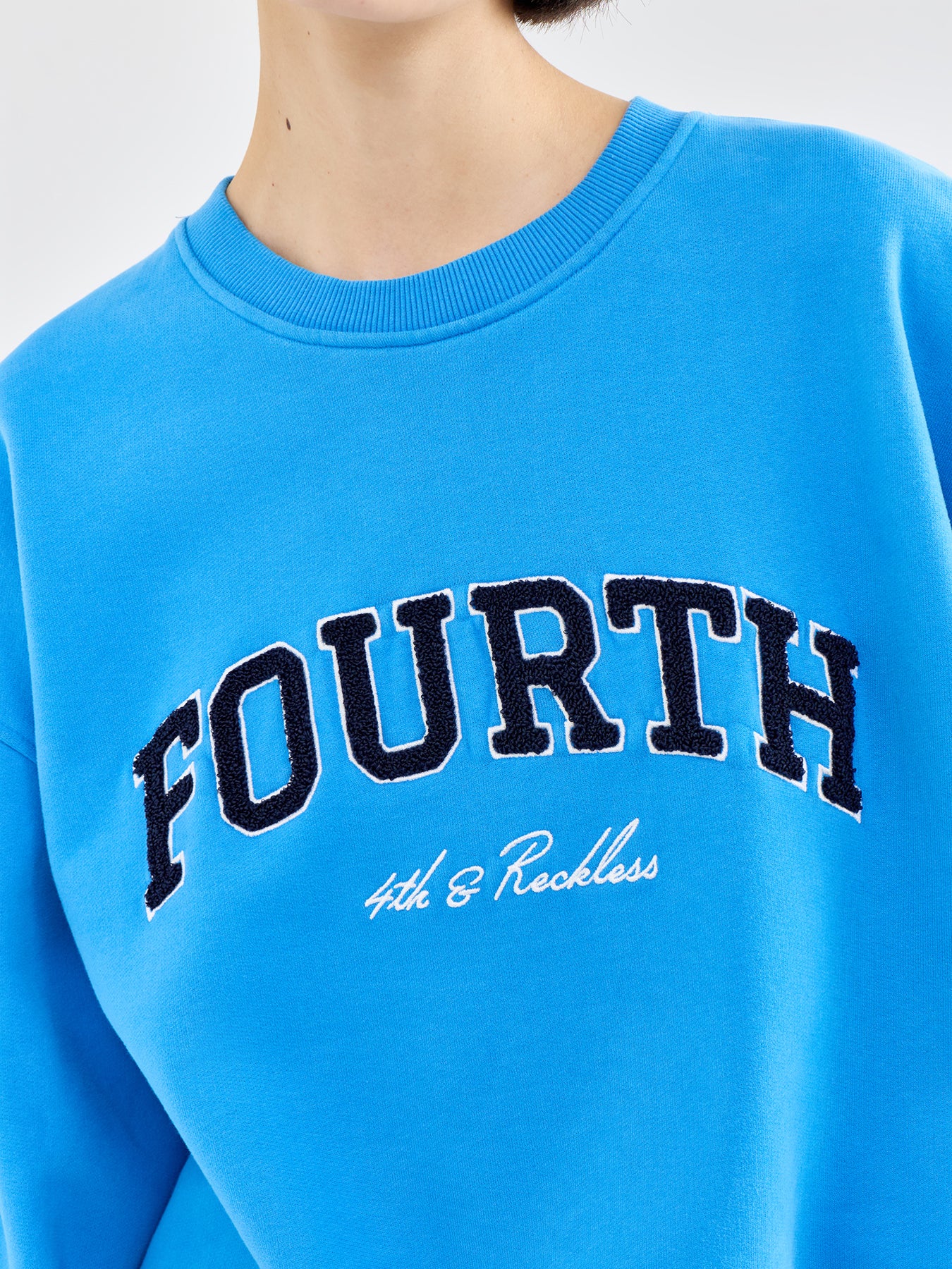 Leon Cotton Sweatshirt Blue