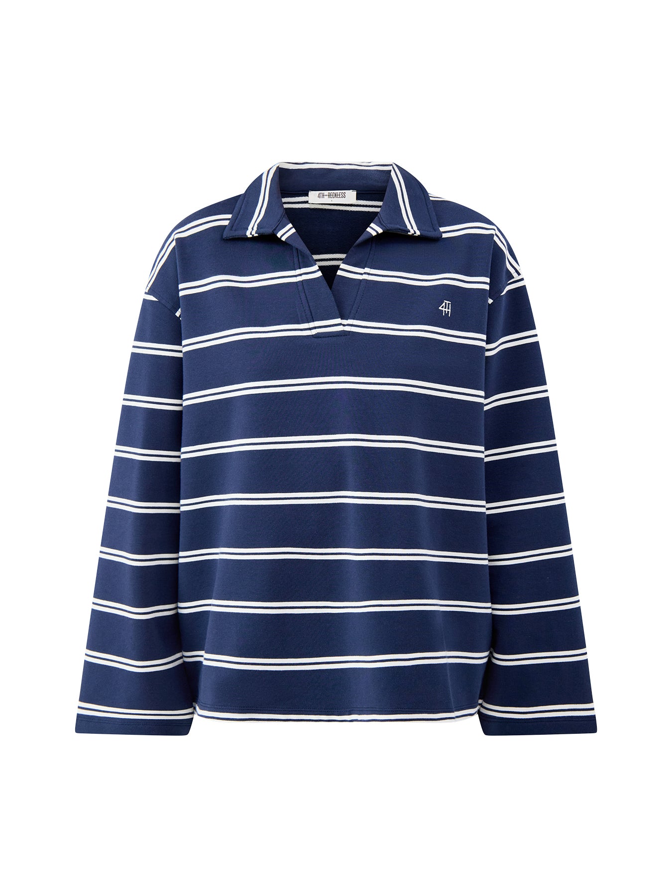 Hailey Stripe Rugby Top Navy