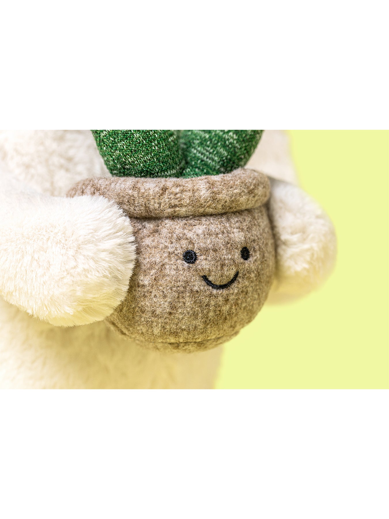 Cream Bunny with Plant 23cm – Fenwick