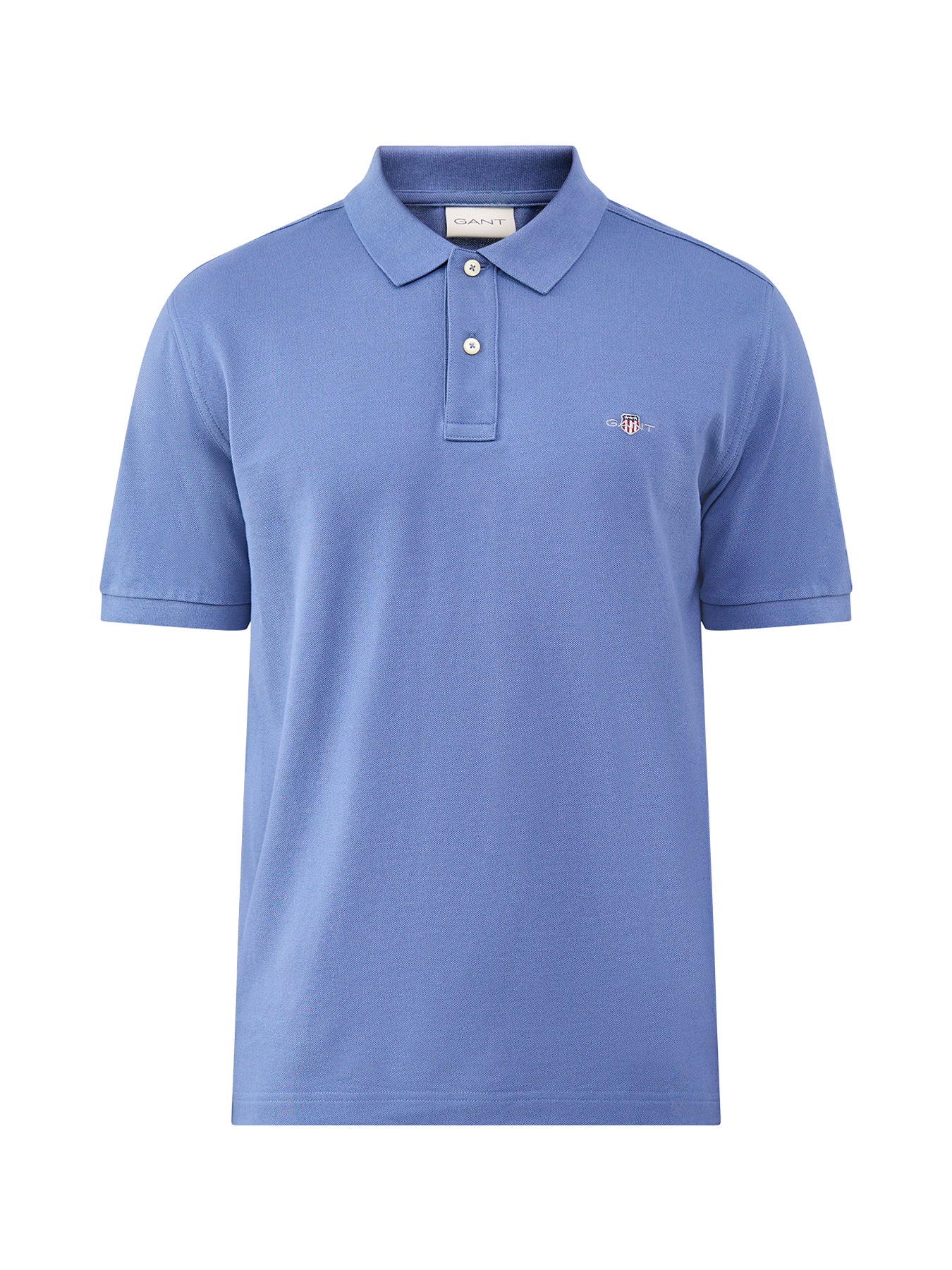 Shield Pique Polo Shirt Blue