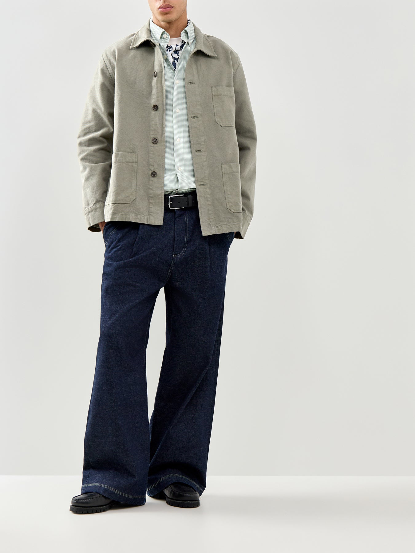 Classic Poplin Gingham Shirt Surplus Mint