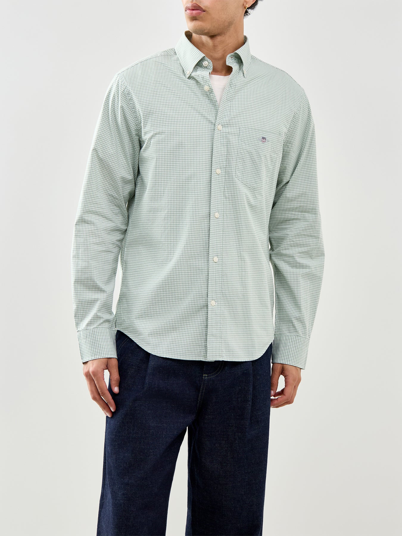 Classic Poplin Gingham Shirt Surplus Mint