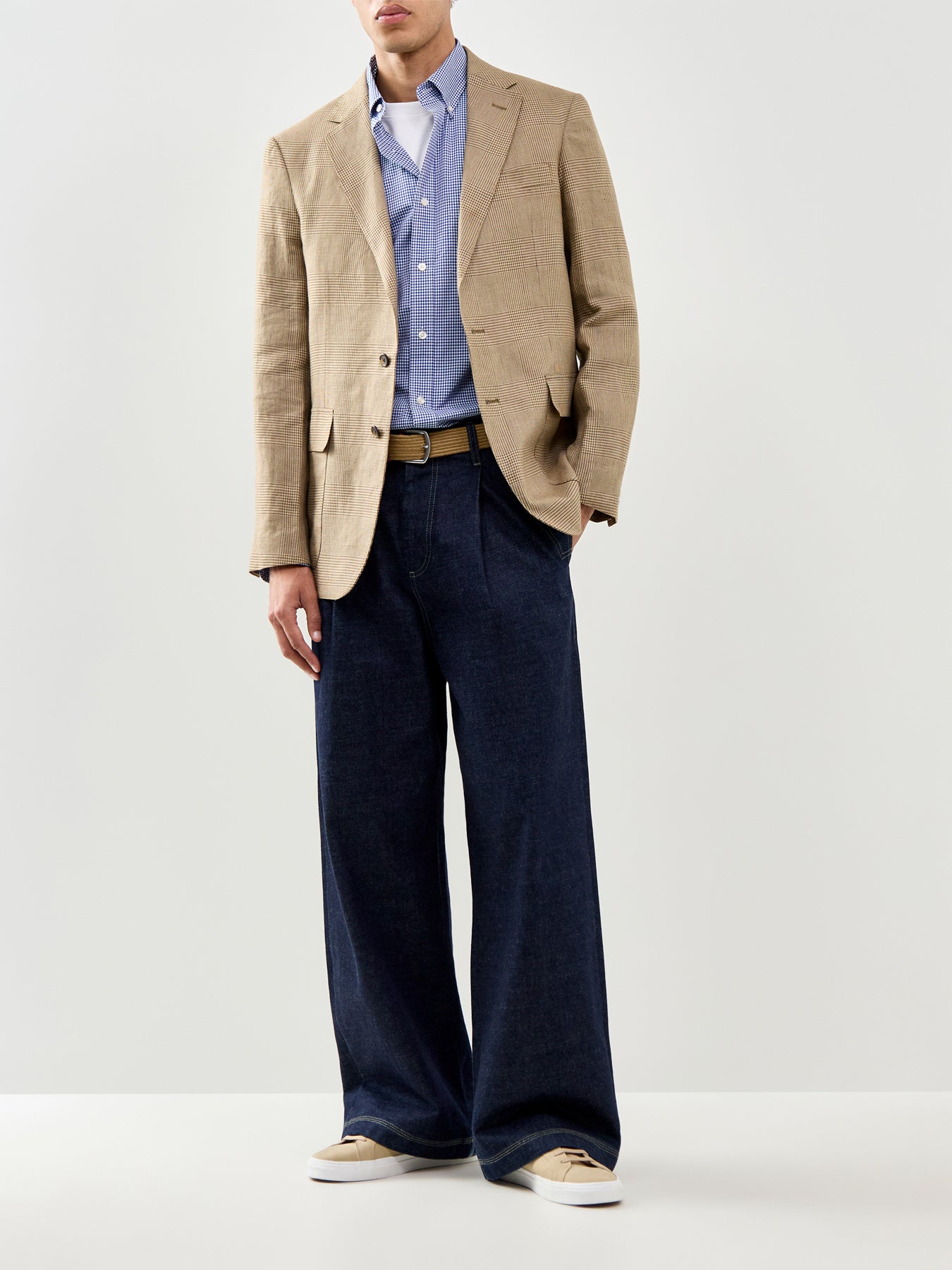 Classic Poplin Gingham Shirt College Blue