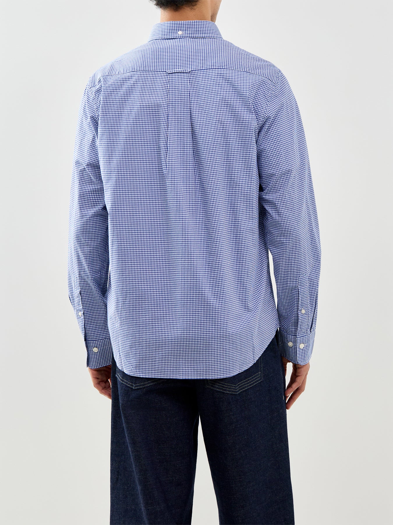 Classic Poplin Gingham Shirt College Blue