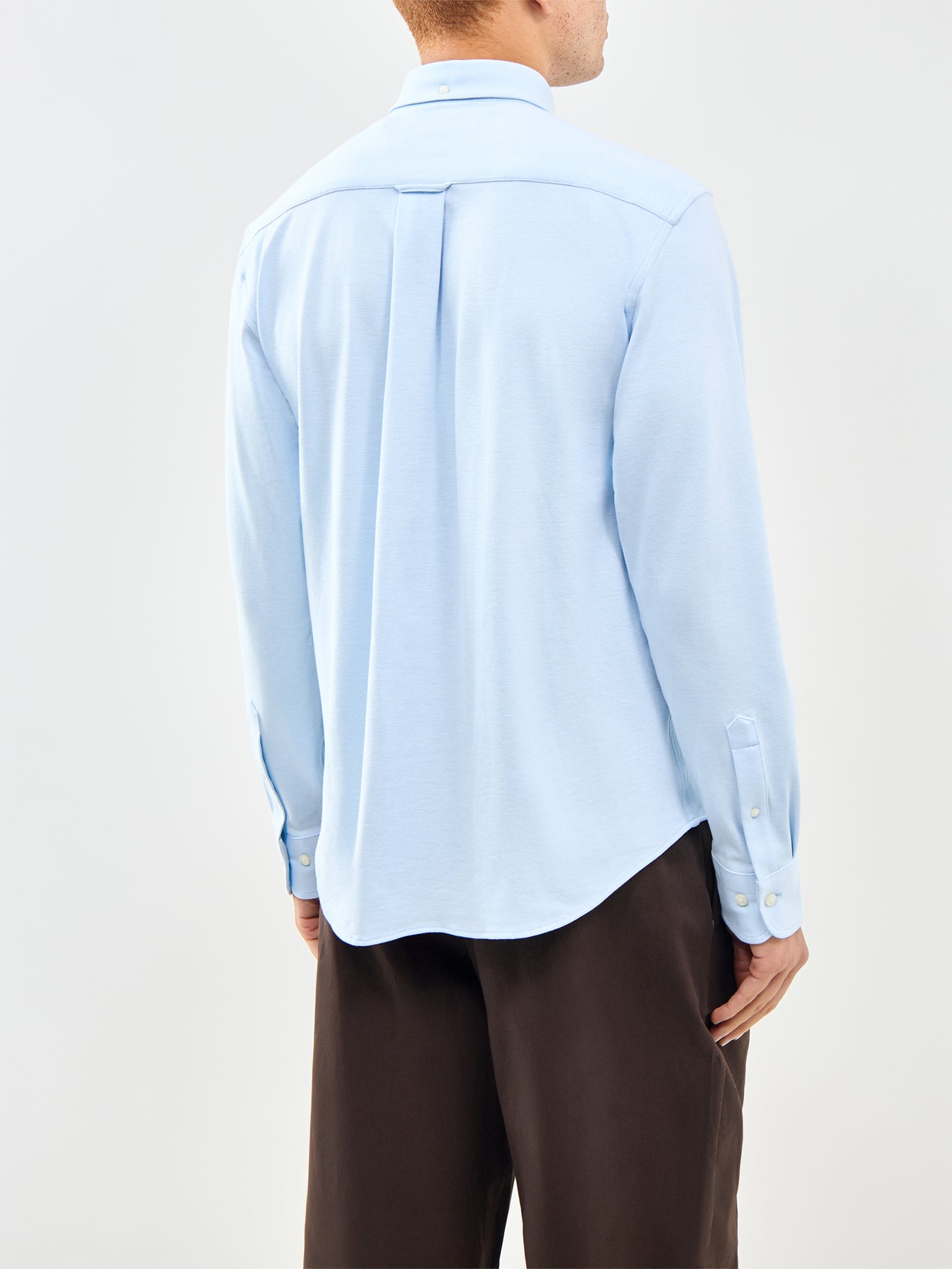 Jersey Piqué Stretch Shirt Blue