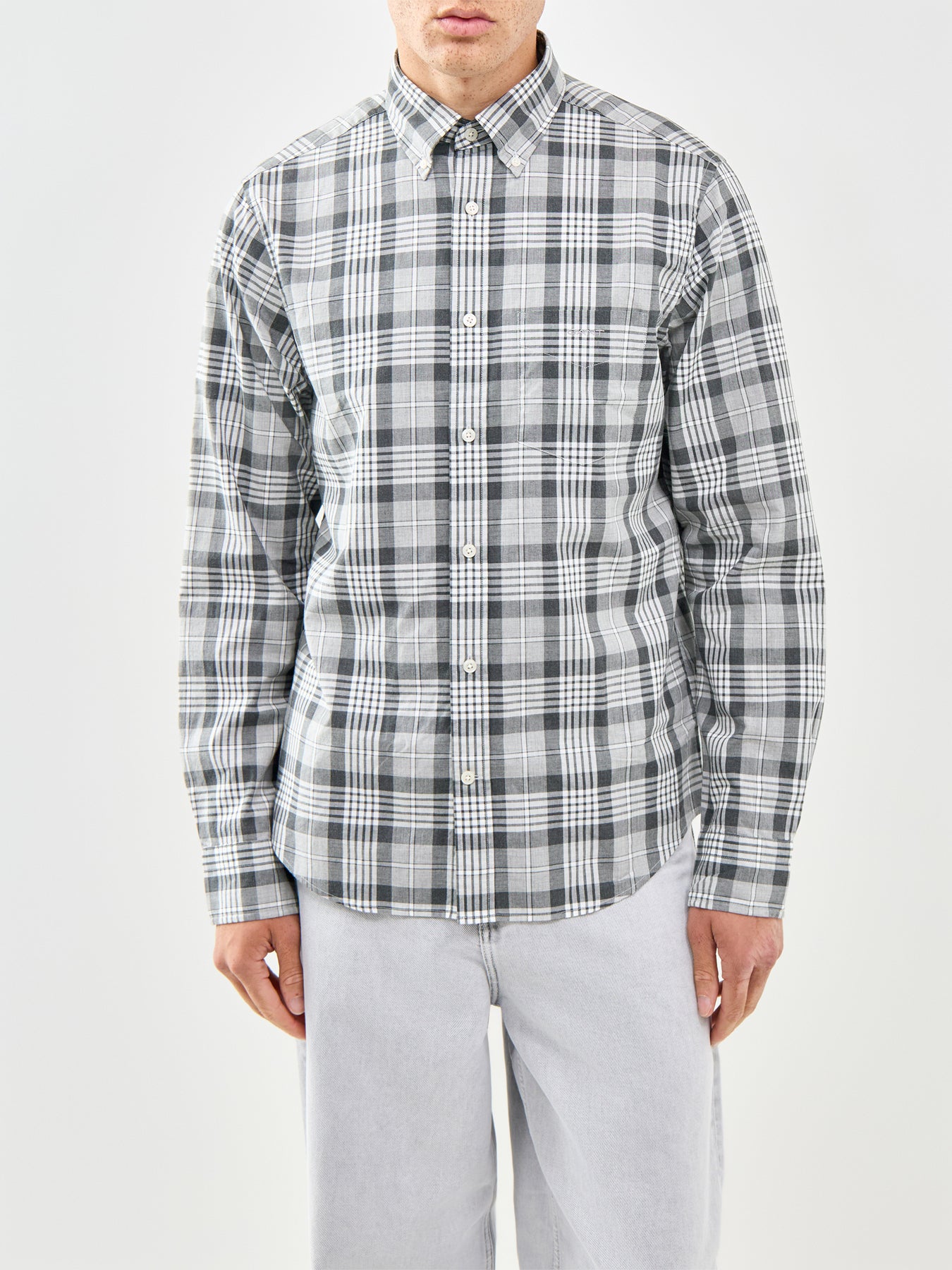 Poplin Melange Check Shirt
