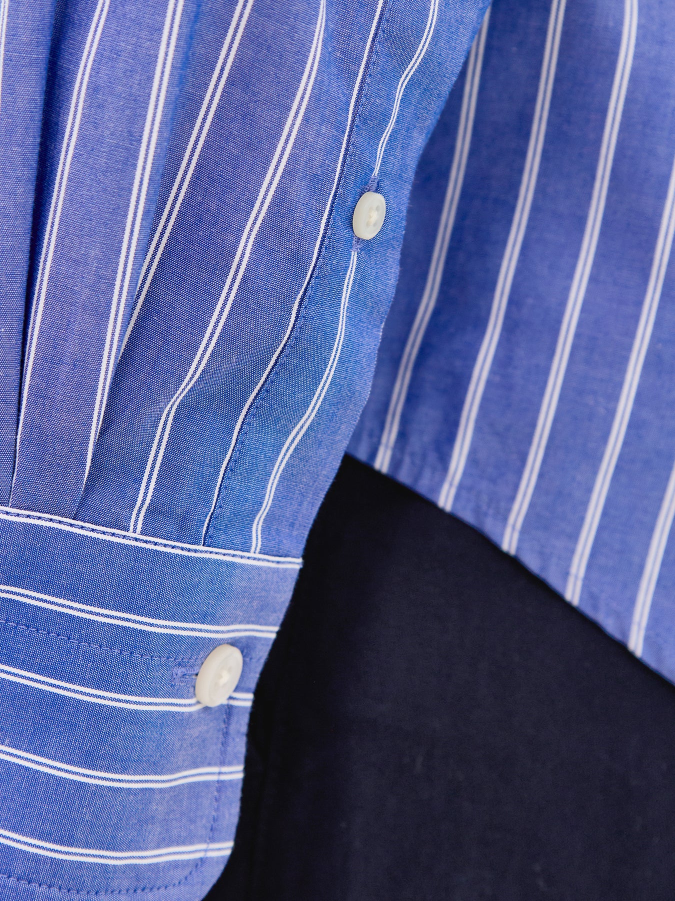 Classic Poplin Stripe Shirt College Blue