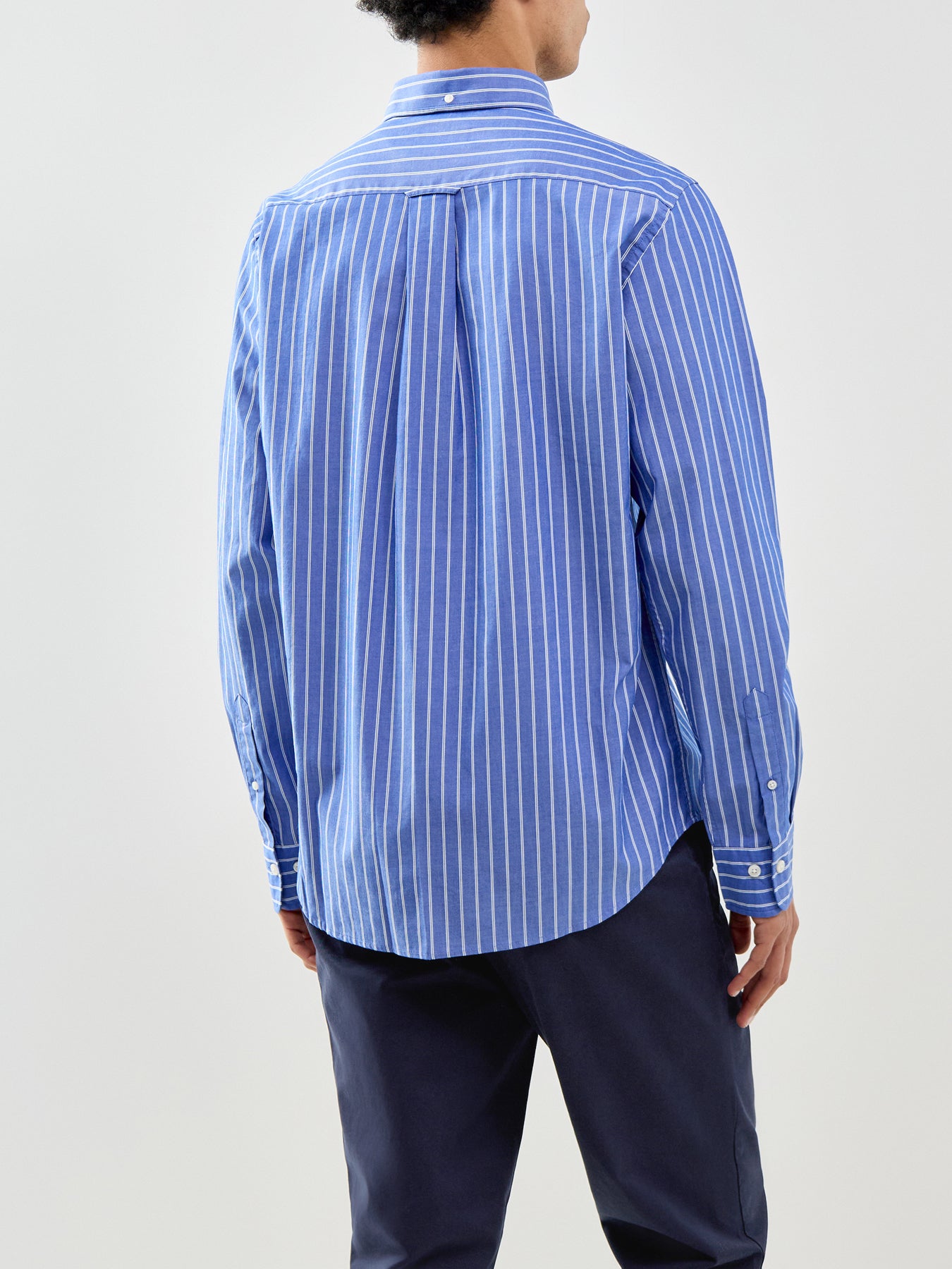 Classic Poplin Stripe Shirt College Blue