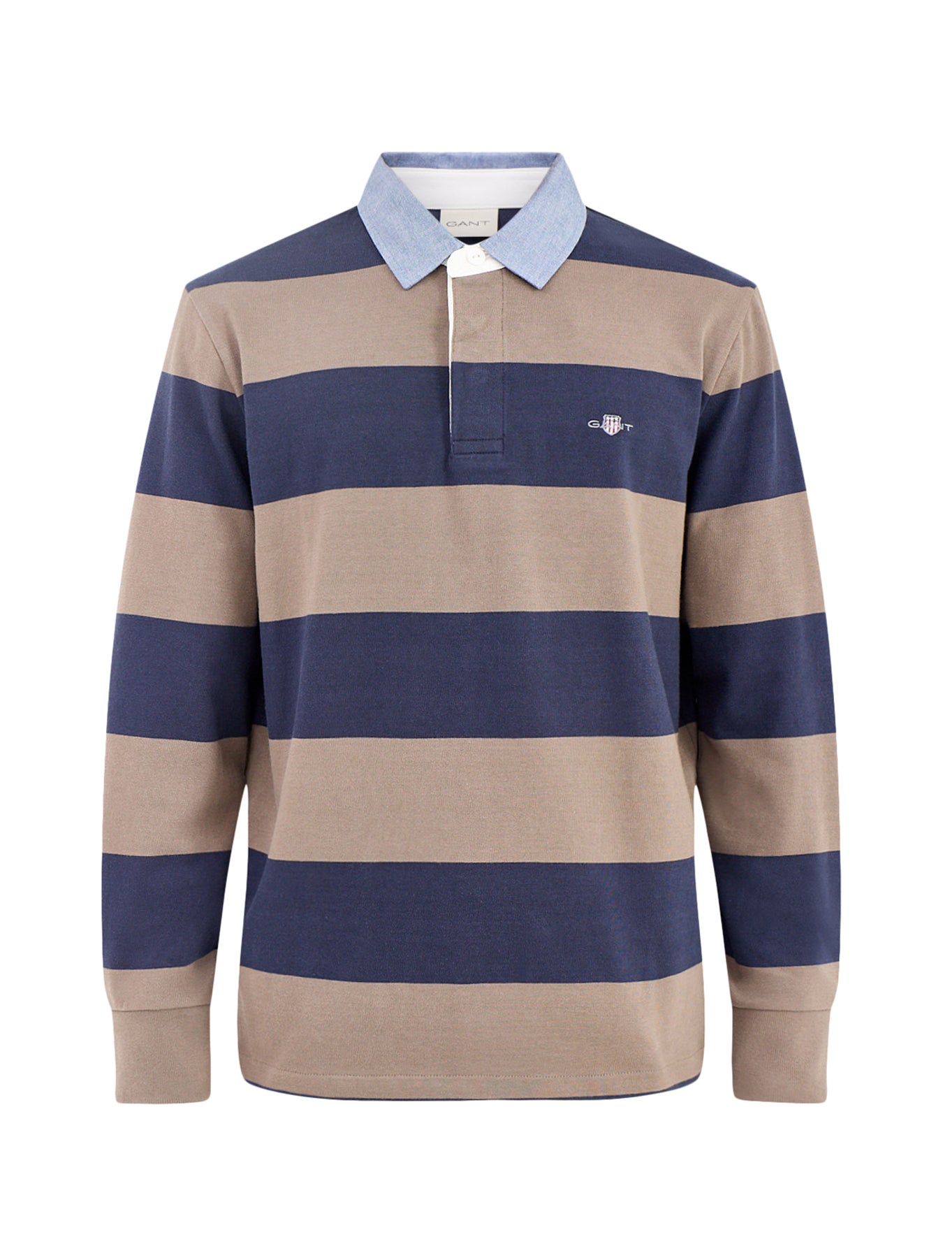 Chambray Stripe Heavy Rugger Brown