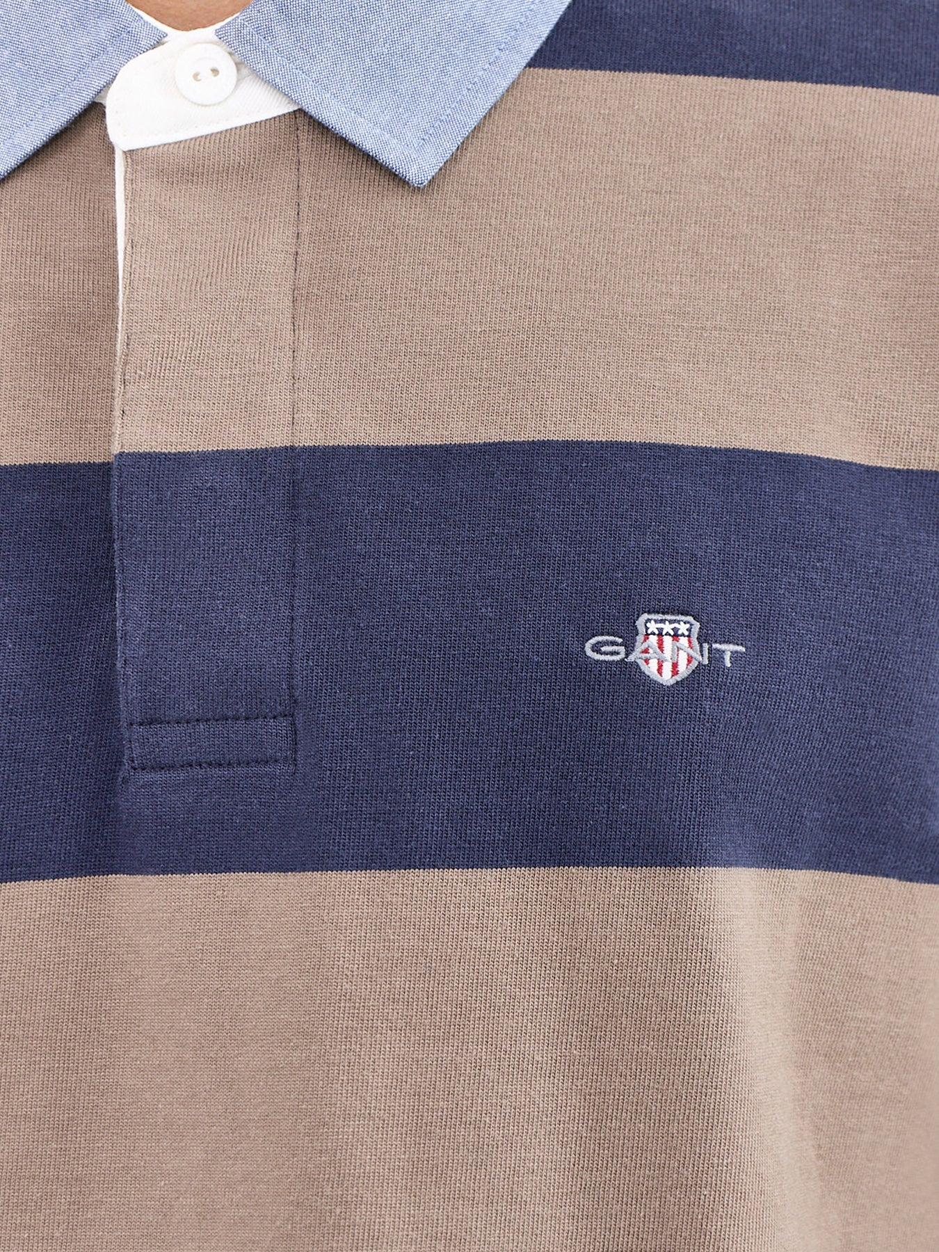 Chambray Stripe Heavy Rugger Brown