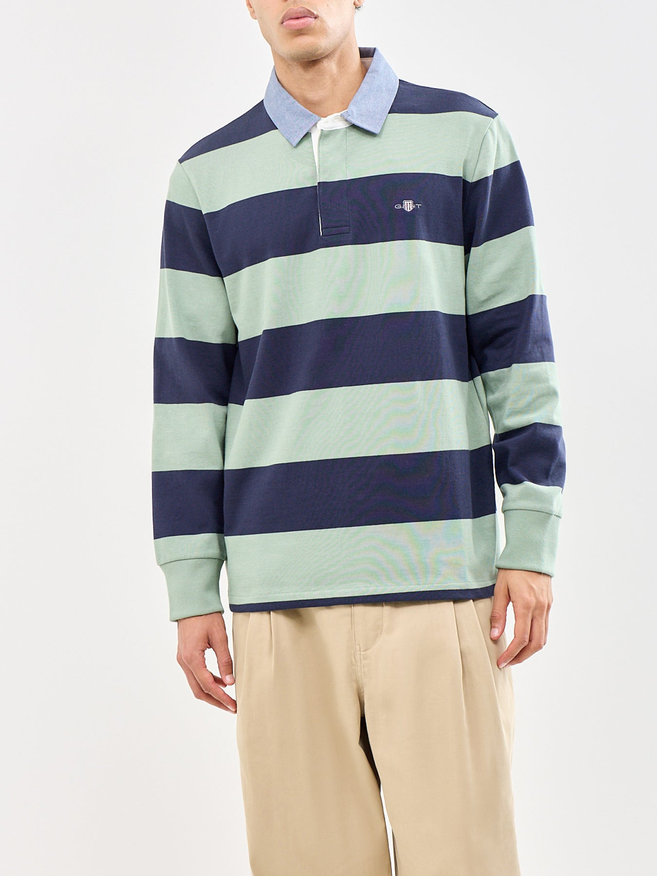 Chambray Stripe Heavy Rugger Green