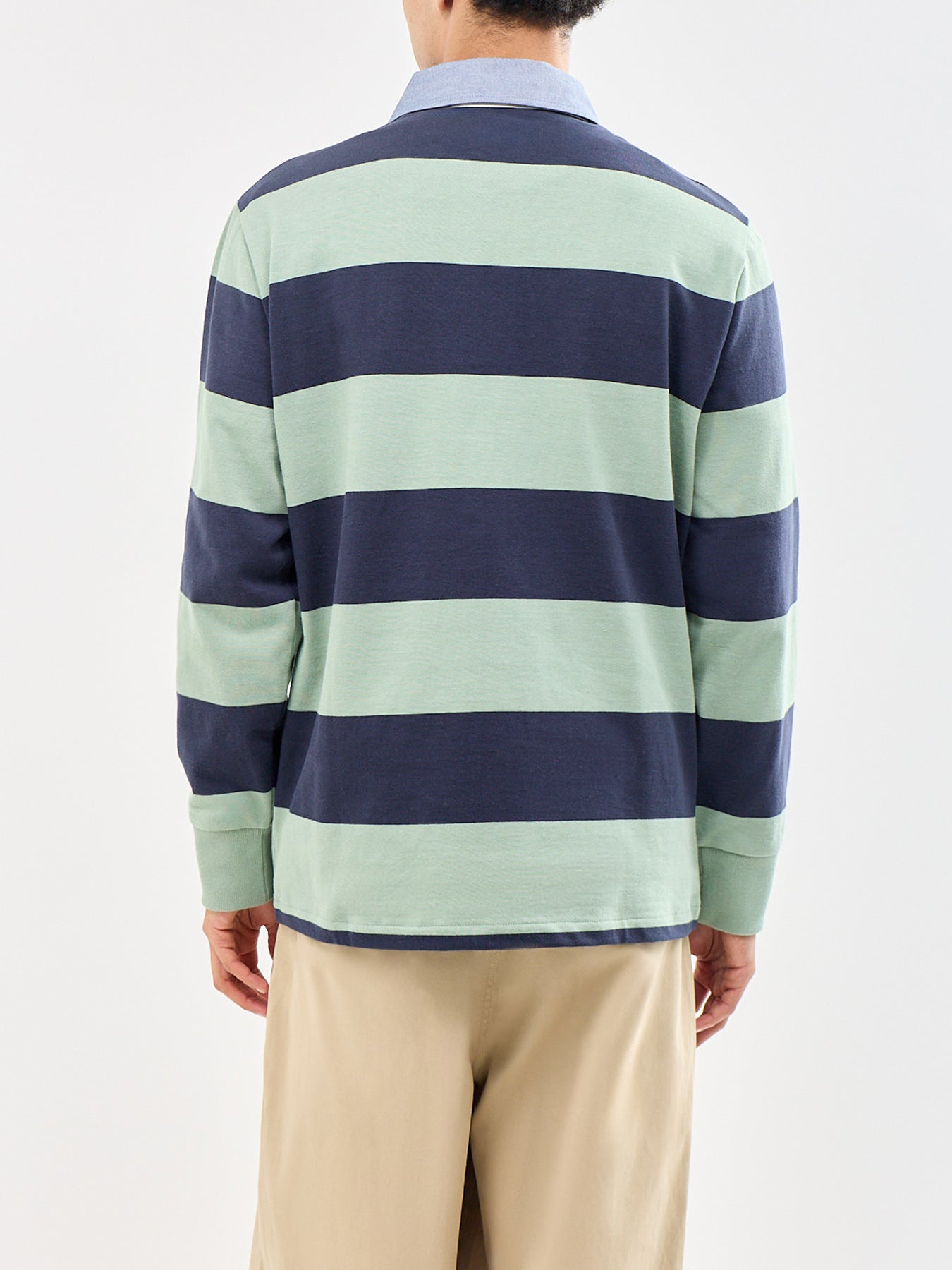 Chambray Stripe Heavy Rugger Green
