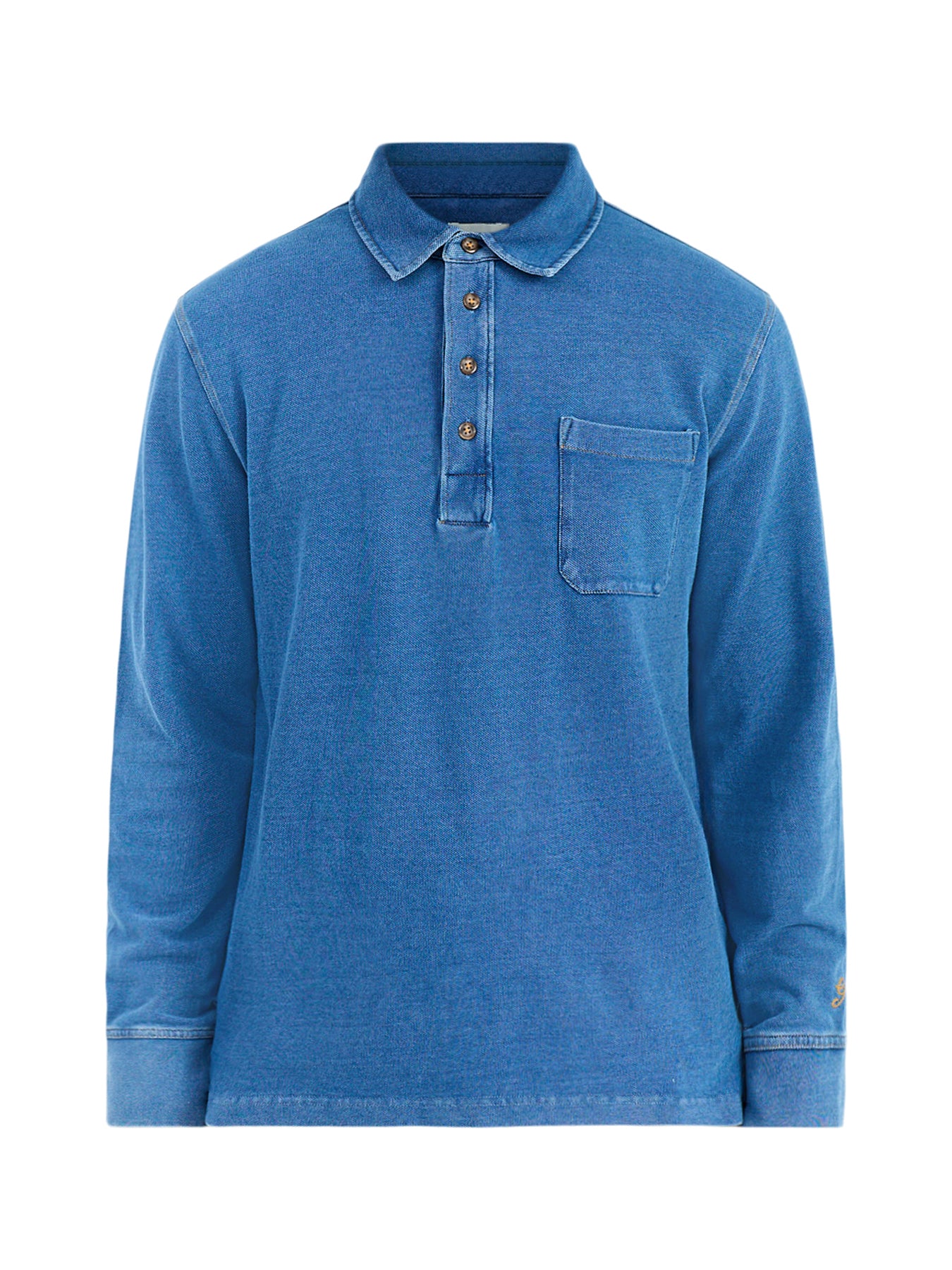 Men's Cotton Indigo Rugger Rugby Shirt