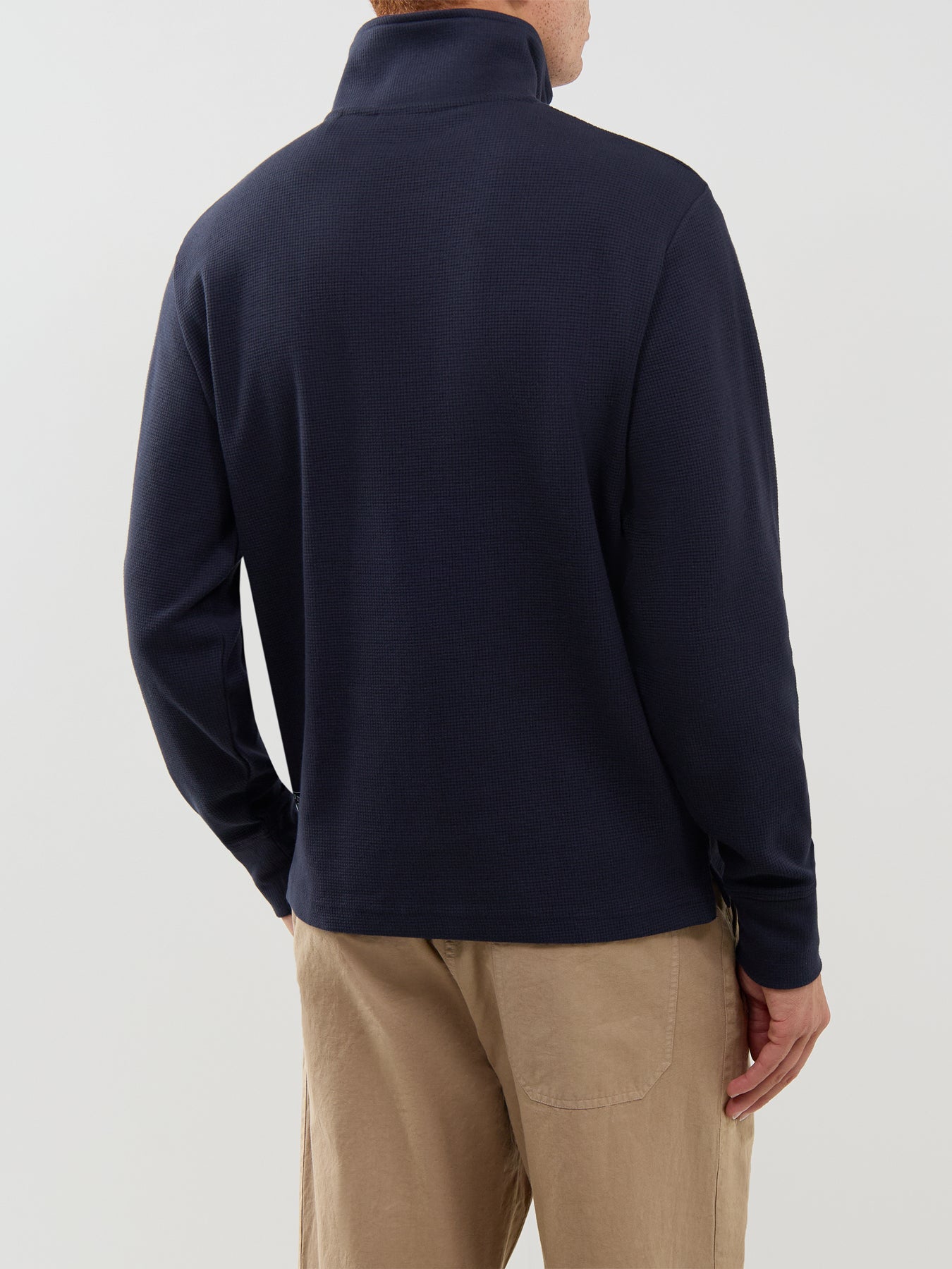 Micro Texture Half-Zip Jumper