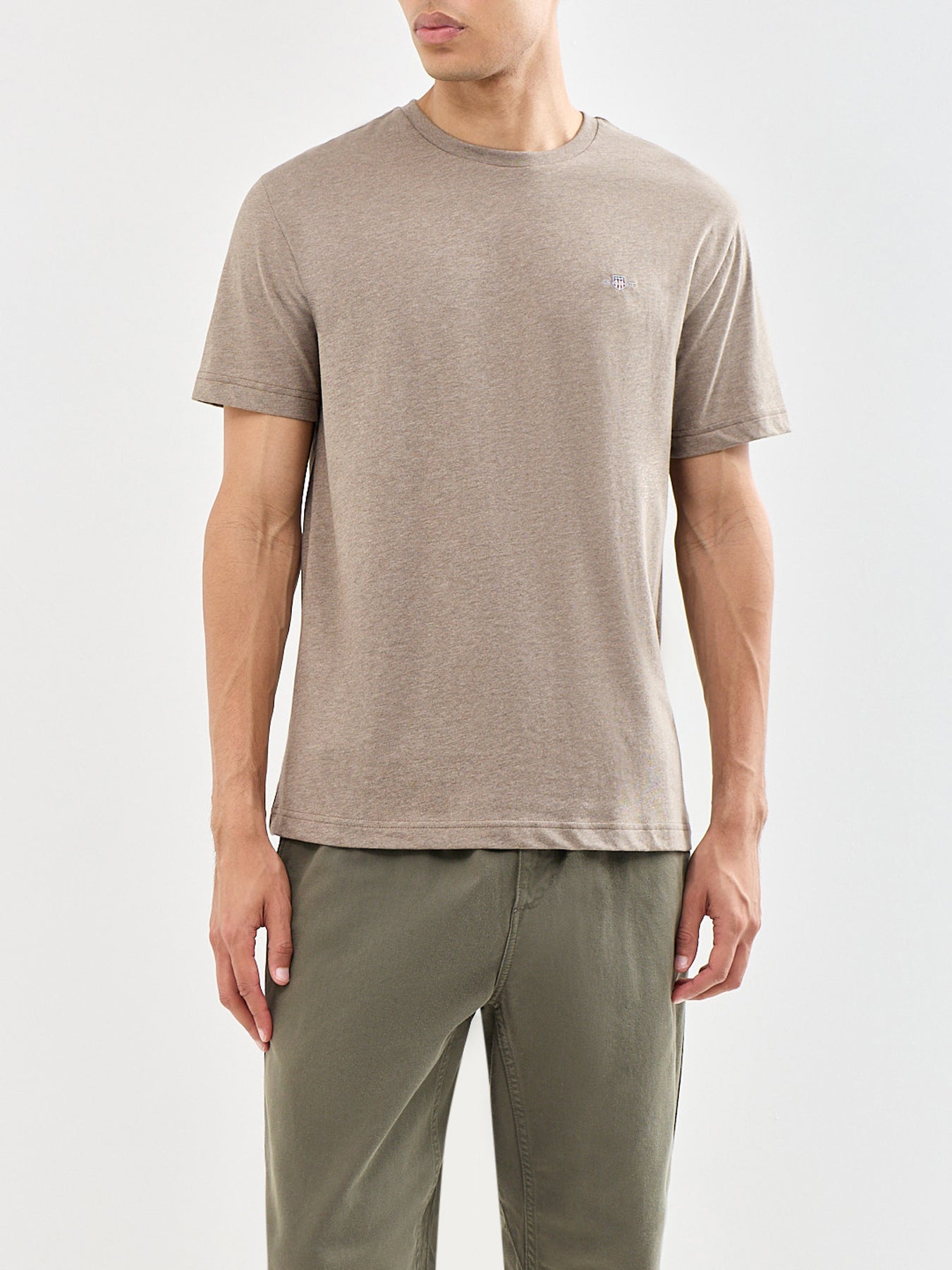 Shield Cotton T-Shirt Brown